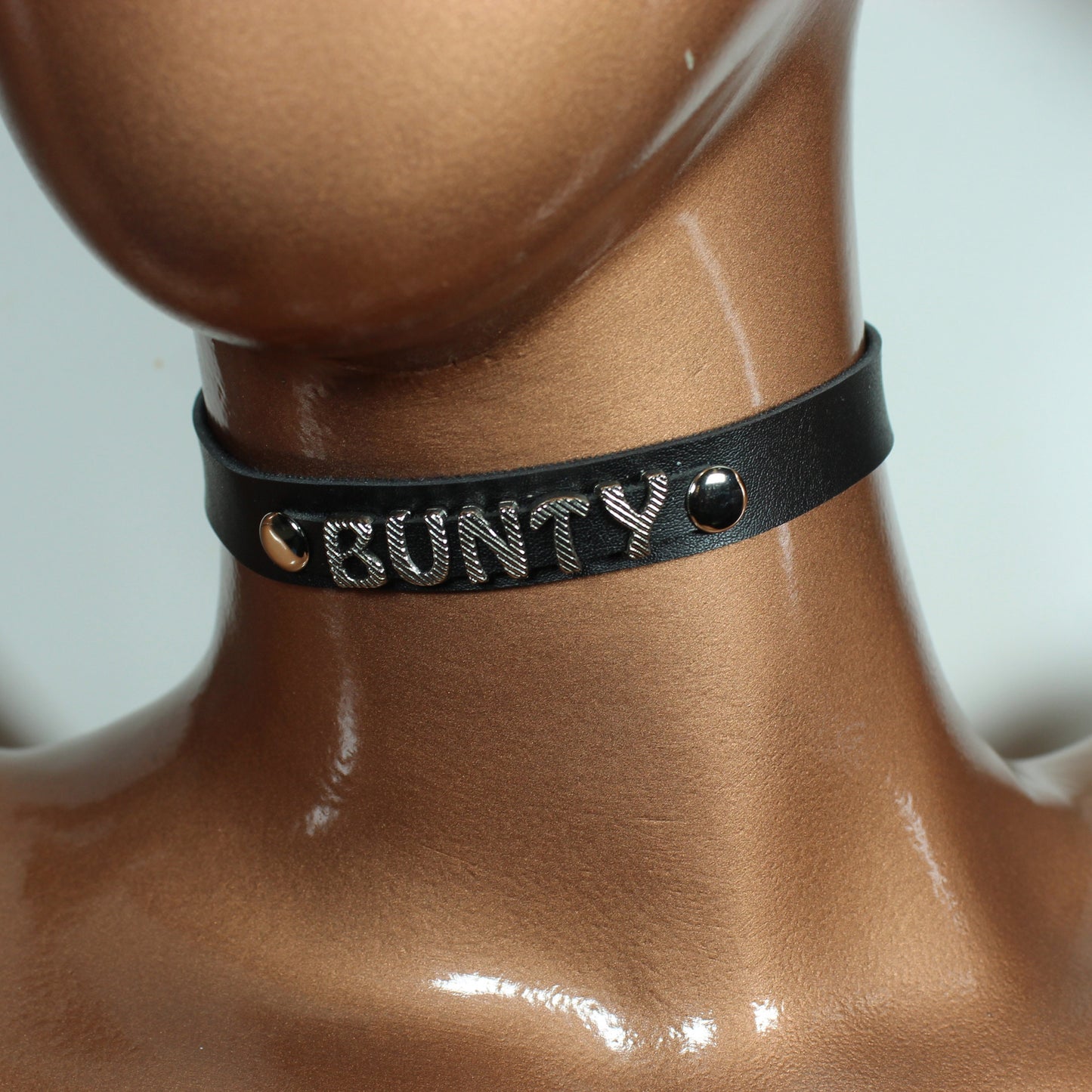 Leather Choker, Cosplay Costume, Minimalist Jewelry, Gothic Necklace, Day Collar, Human Collar, Name Necklace, Collar, Costume Accessories