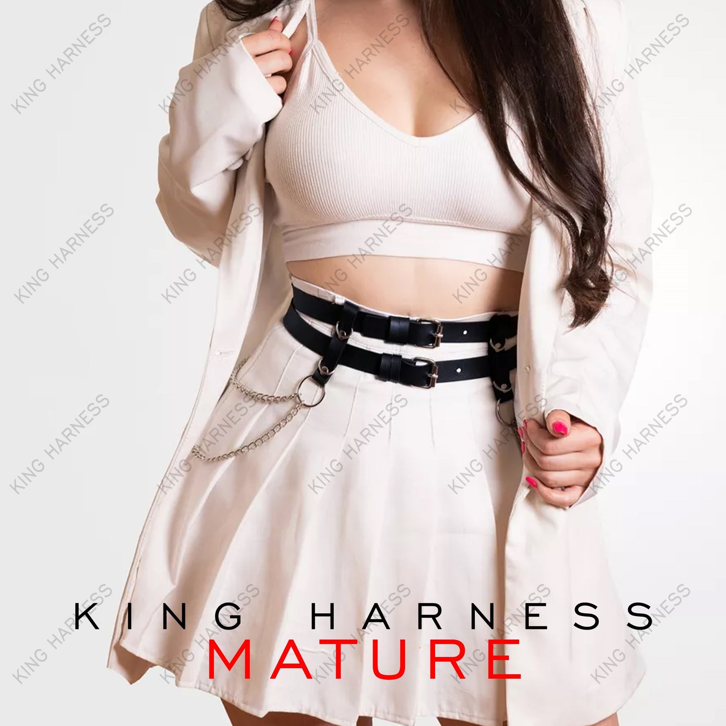 Rave Body Jewelry, Goth Chain Belt, Festival Waist Harness, Festival Belt for Women, Leather Chain Belt, Handmade Leather Belt,Harness Women