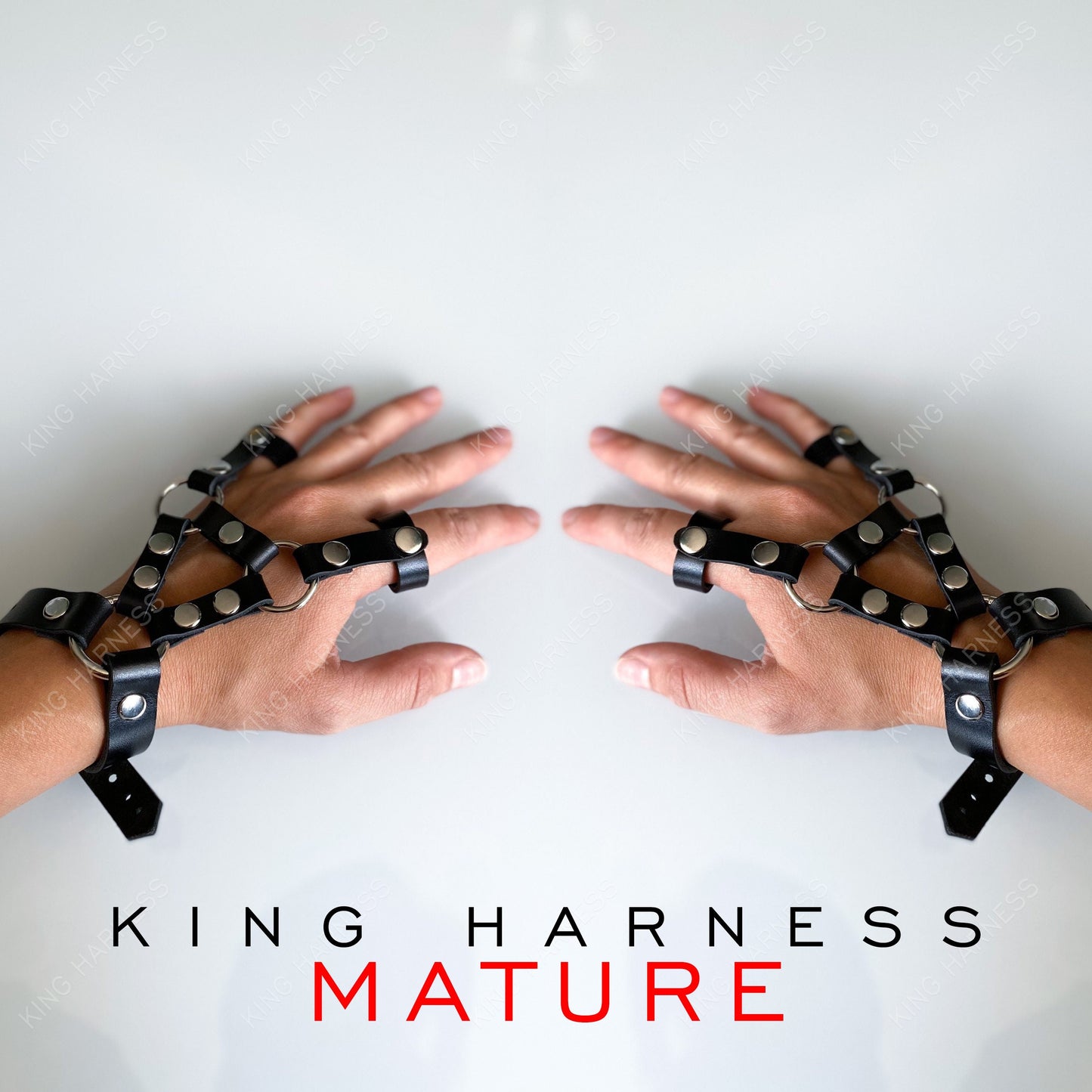 Leather Hand Harness, Finger Harness, Leather Wrist Cuff, Gothic Hand Harness, Rock Style Hand Harness, Halloween Accessory, Dark Fashion