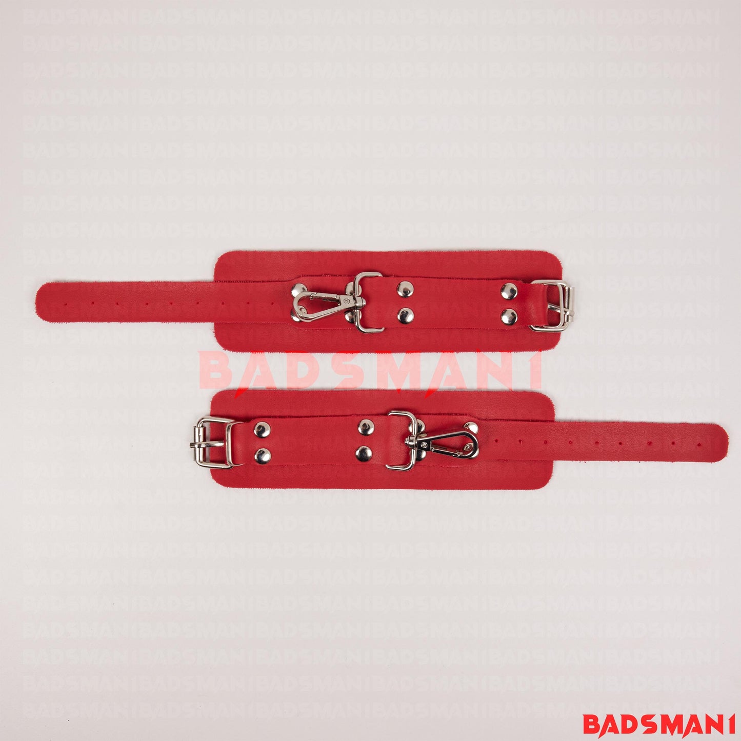 BDSM Set of 4 Bed Restraints, Four Straps for Bed Restraints, Bed Bondage Restraints, Adjustable Leather, Bondage Connectors, Bed Straps