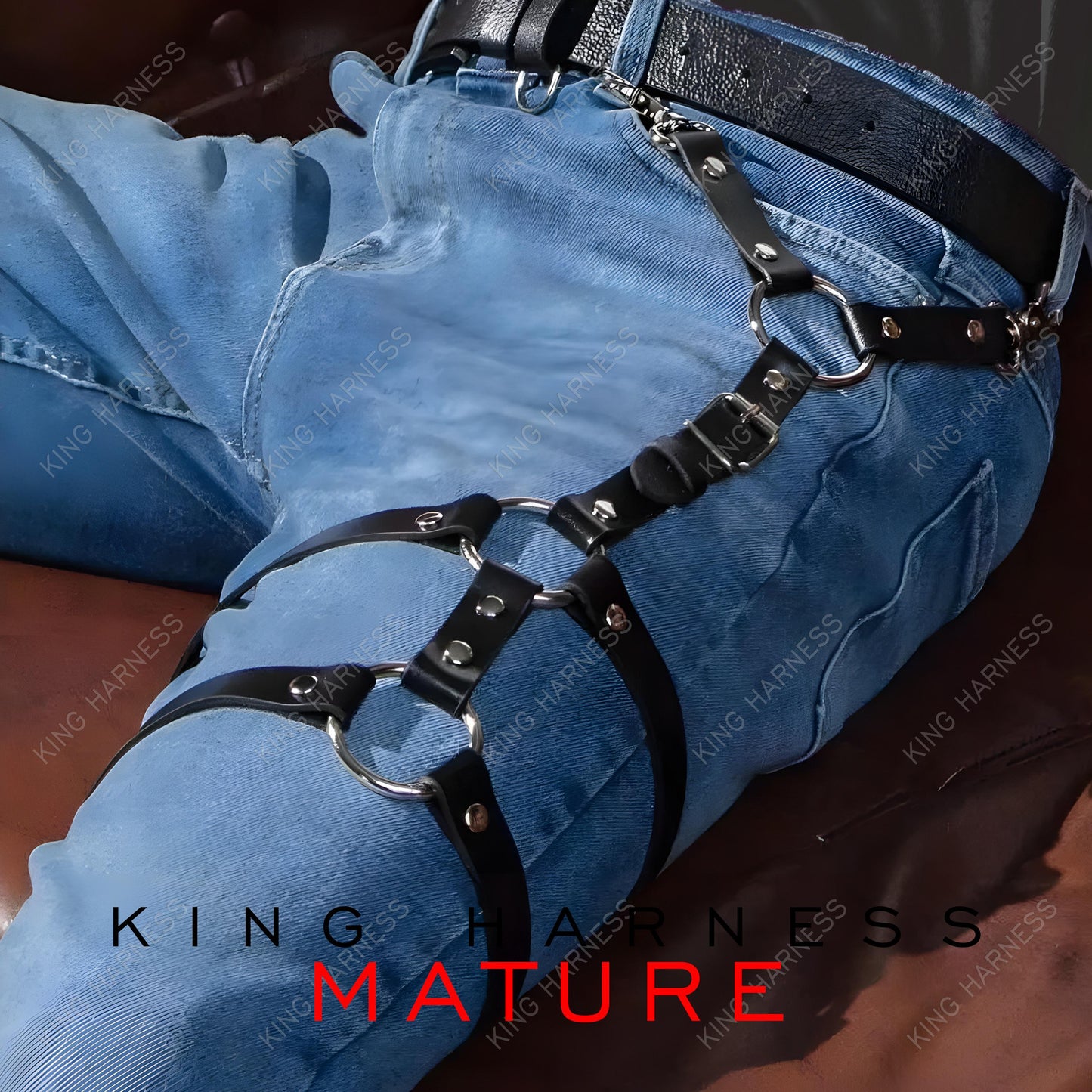 Adjustable Leather Leg Harness Belt for Men, Fetish Punk Bondage Thigh Strap Accessory, Mens BDSM Leather Thigh and Waist Harness