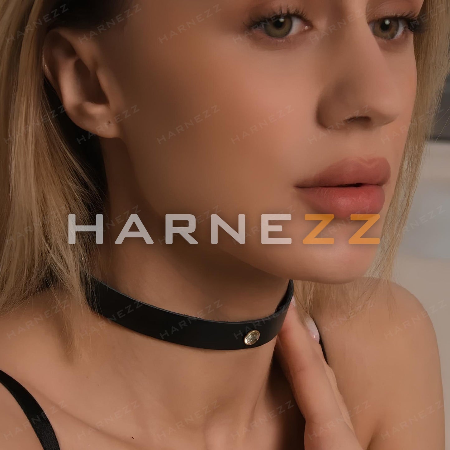 Diamond Choker, Slave Choker, Submissive Choker, Kitty Collar, Leather Necklace, Unique Choker, Gift For Her, Leather Choker,