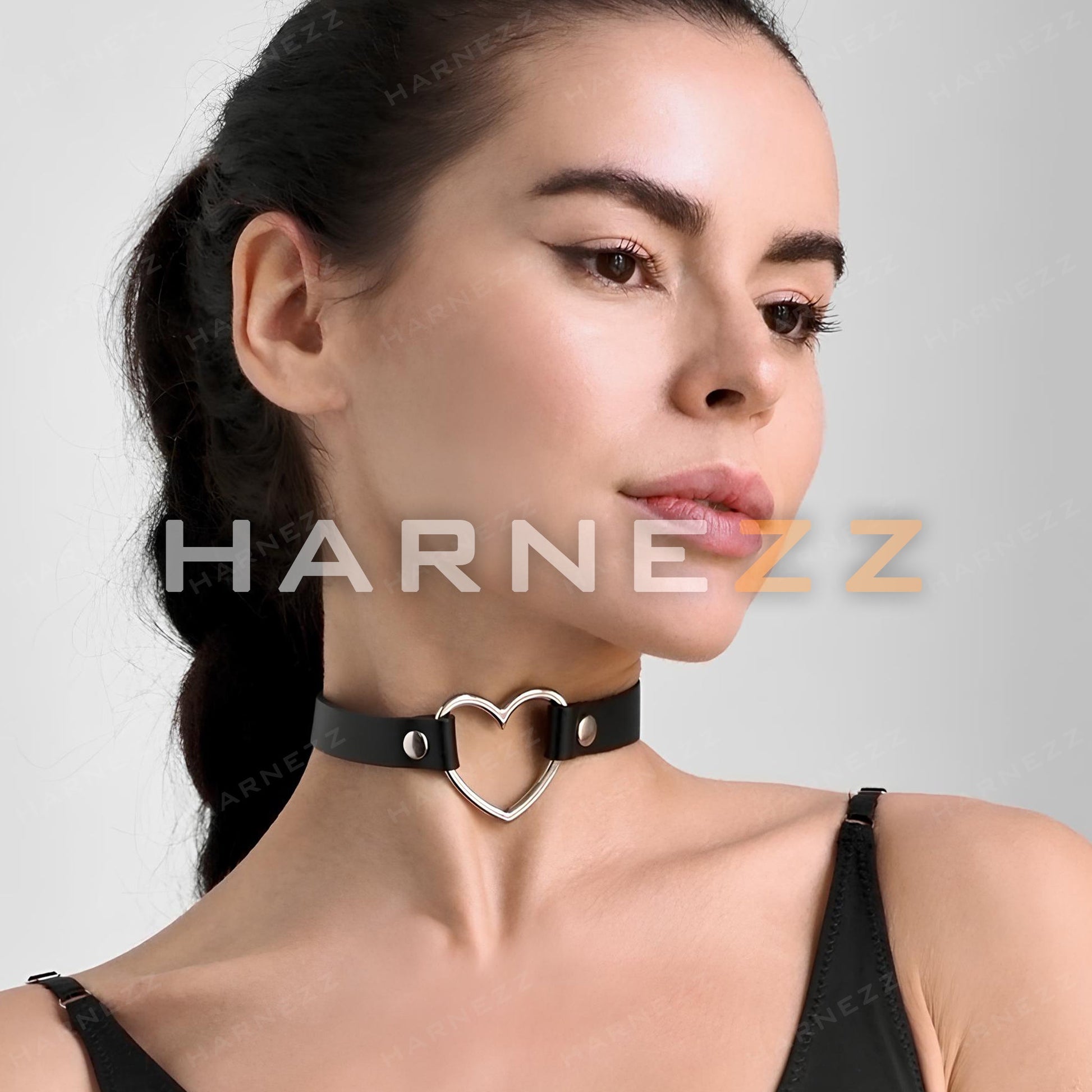  Metal Women Choker,Circle Ring Choker,Women Leather Choker,BDSM Chokers, Black Leather Choker, Slave Collar, Valantines Day, Heart Choker,Fairy Choker, 90s Choker,  Custom Choker, Personalized Gift, Custom Word Choker, Rave Outfit