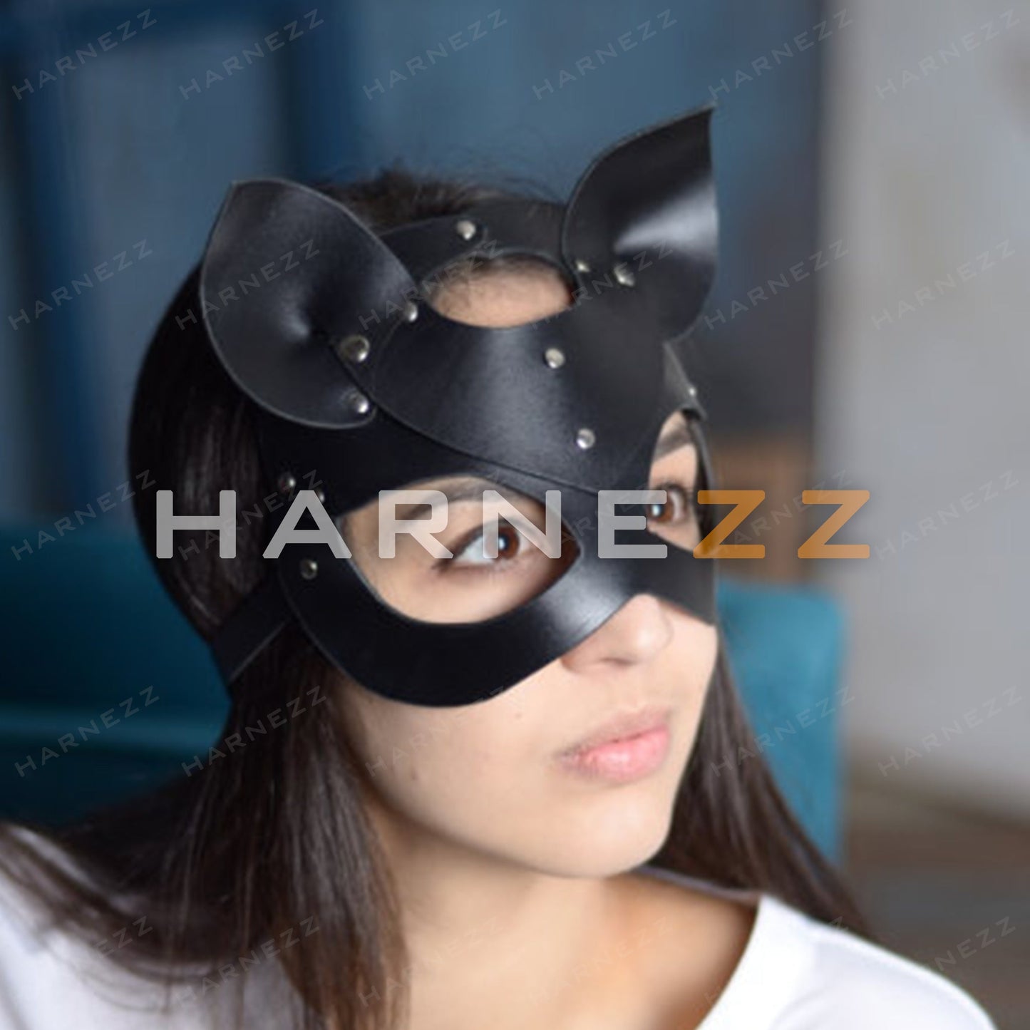 Leather Cat Mask, Bdsm Cat Mask,Cosplay Cat Mask, Cat Women Mask, Face Cat Mask,Masquerade Mask,Face Mask,BDSM Mask,BDSM Clothing,Christmas Day,Halloween Costume,Sexy Mask,Sexy Mask Woman