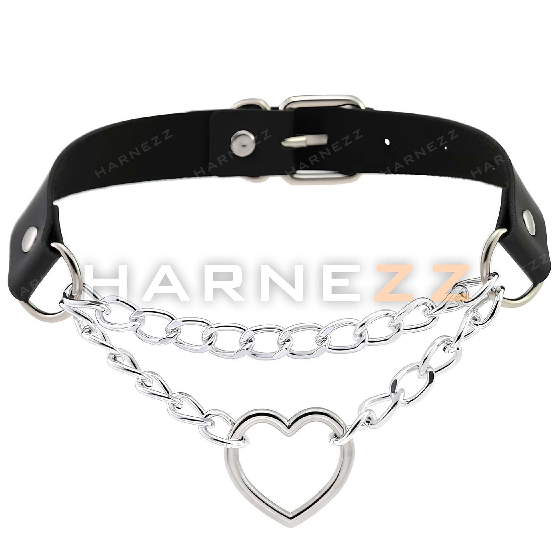 Leather Choker,Kitty Collar,Punk Choker,Metal Women Choker,Leather Collar,Circle Ring Choker,Leather Necklace,Heart Choker,Bondage For Woman,Erotic Lingerie,Necklace Women,Choker Collar Women,Plus Size Choker