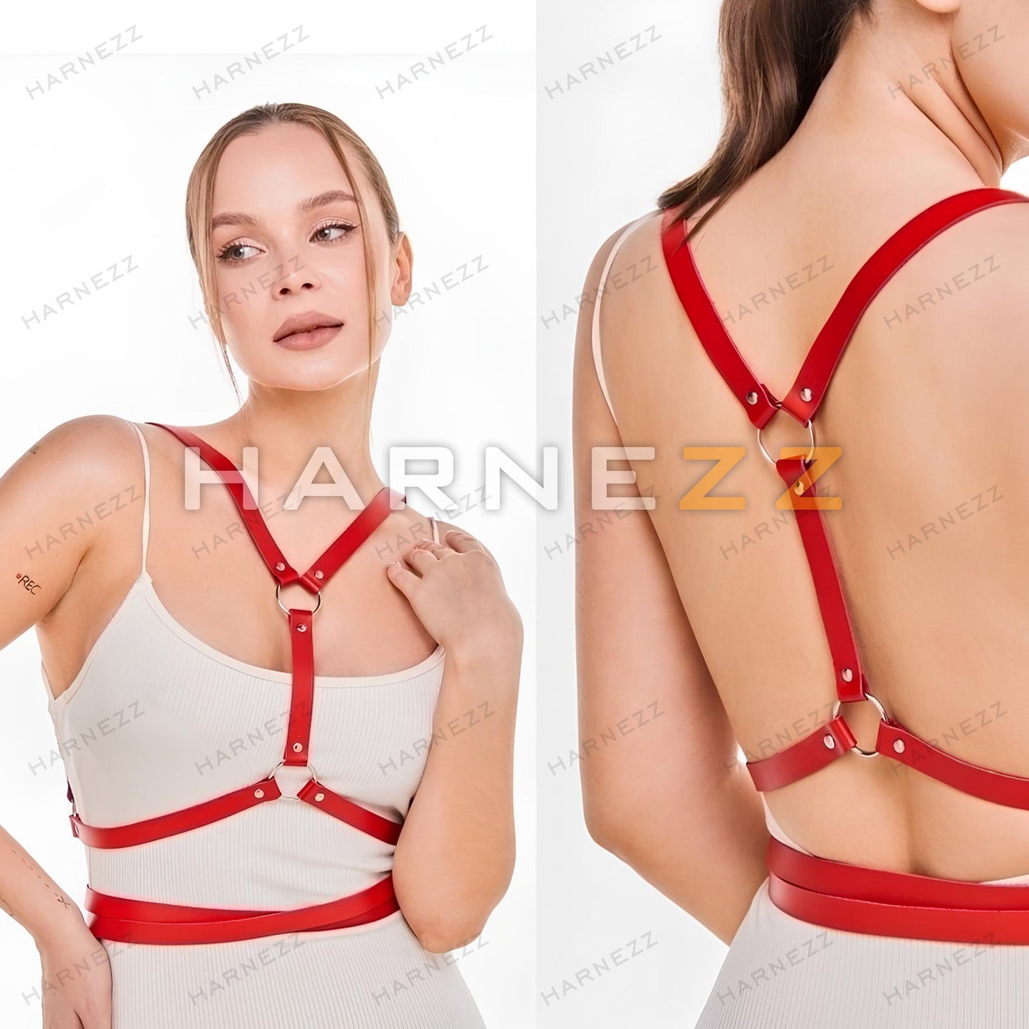 Rave Wear, Bdsm Harness, Ladies Leather Harness, Vegan Harness, Harness Skirt, Bdsm Top Harness, Club Party Wear, Chest Harness Sexy, Handmade Harness