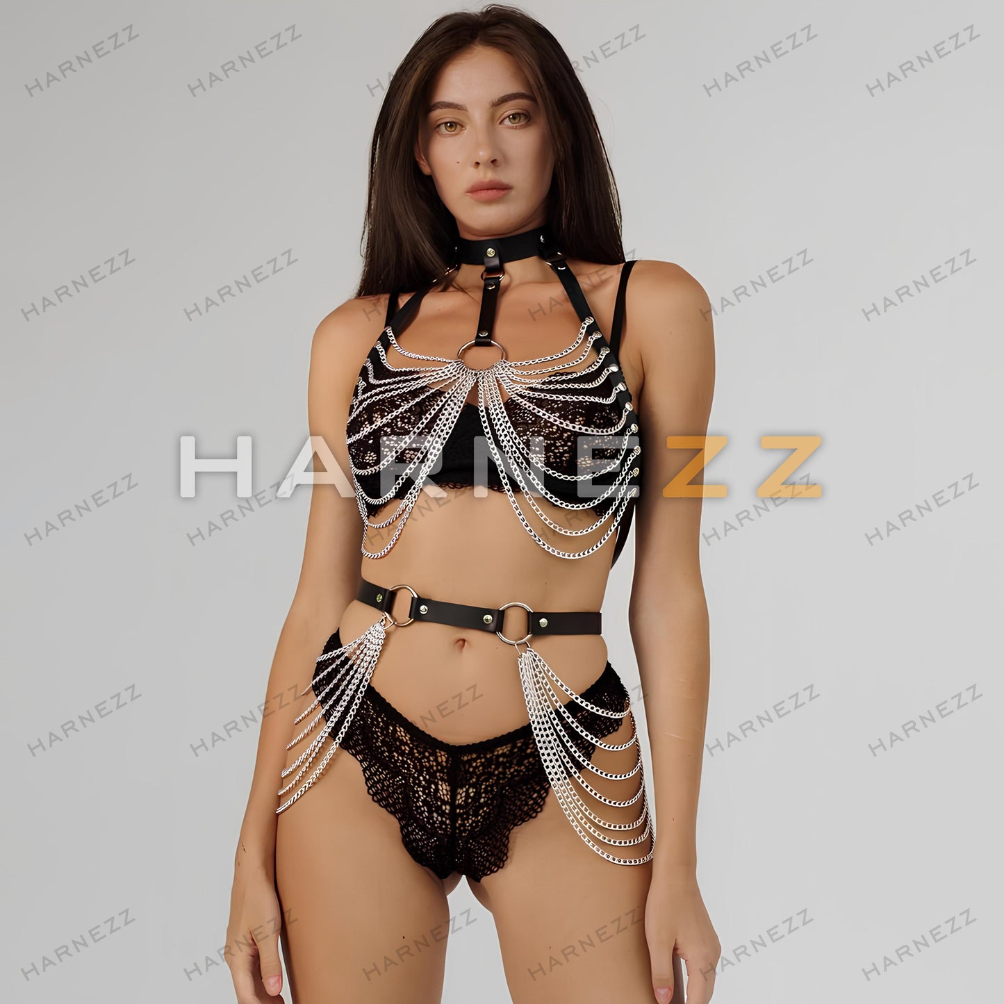 Rave Festival Outfit, Bdsm Fetish, Chain Sexy Outfit, Womens Accessories, Gift Ýdeas, Christmas Harness, Letaher Clothing, Leather Outfit, Harness For Plus Size Women