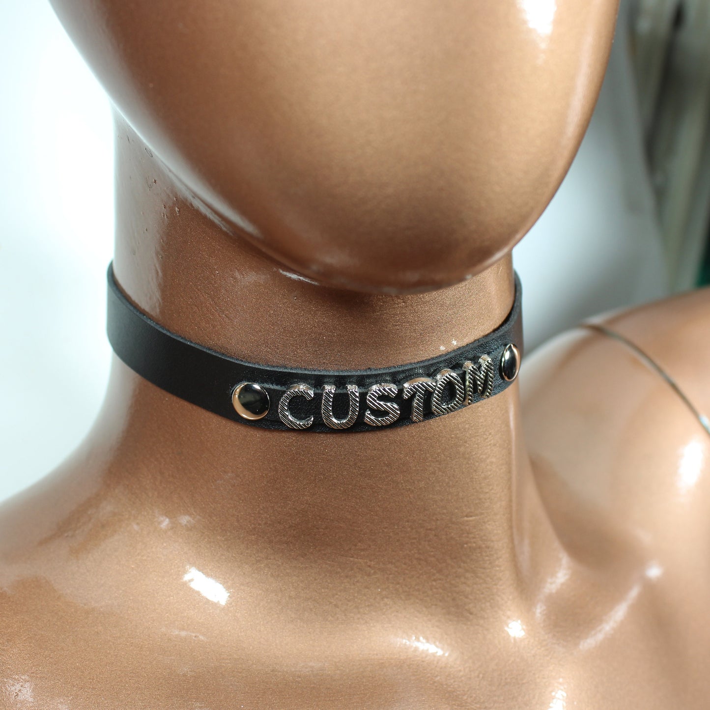Personalized Choker,  Day Collar,  Choker For Women,  Halloween Necklace,  Collar For Women,  Leather Choker,  Chokers, Custom Choker