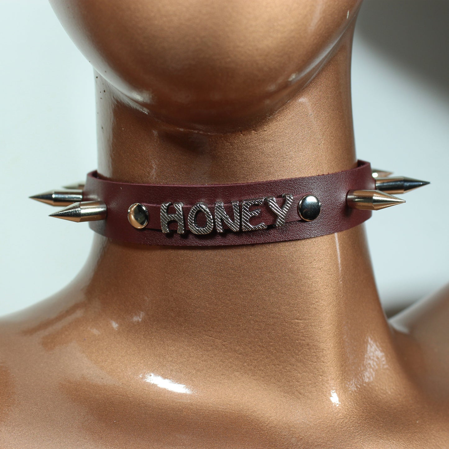 Custom Sub Collar,  Discreet Collar,  Day Collar Discreet,  Day Collar,  Hippie Necklace,  Bdsm Collar,  Custom Choker,  Metal Letters, Spikes