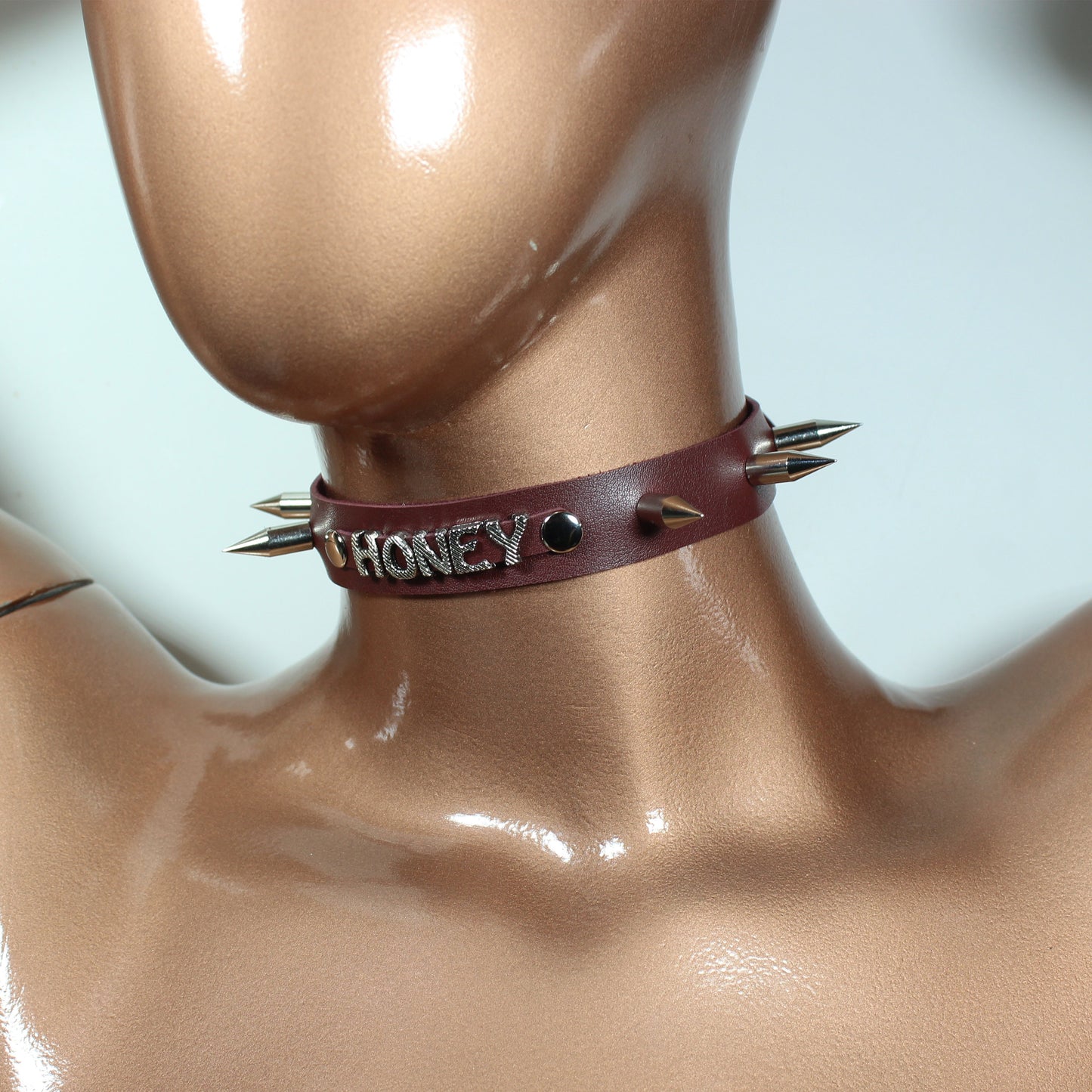 Custom Sub Collar,  Discreet Collar,  Day Collar Discreet,  Day Collar,  Hippie Necklace,  Bdsm Collar,  Custom Choker,  Metal Letters, Spikes