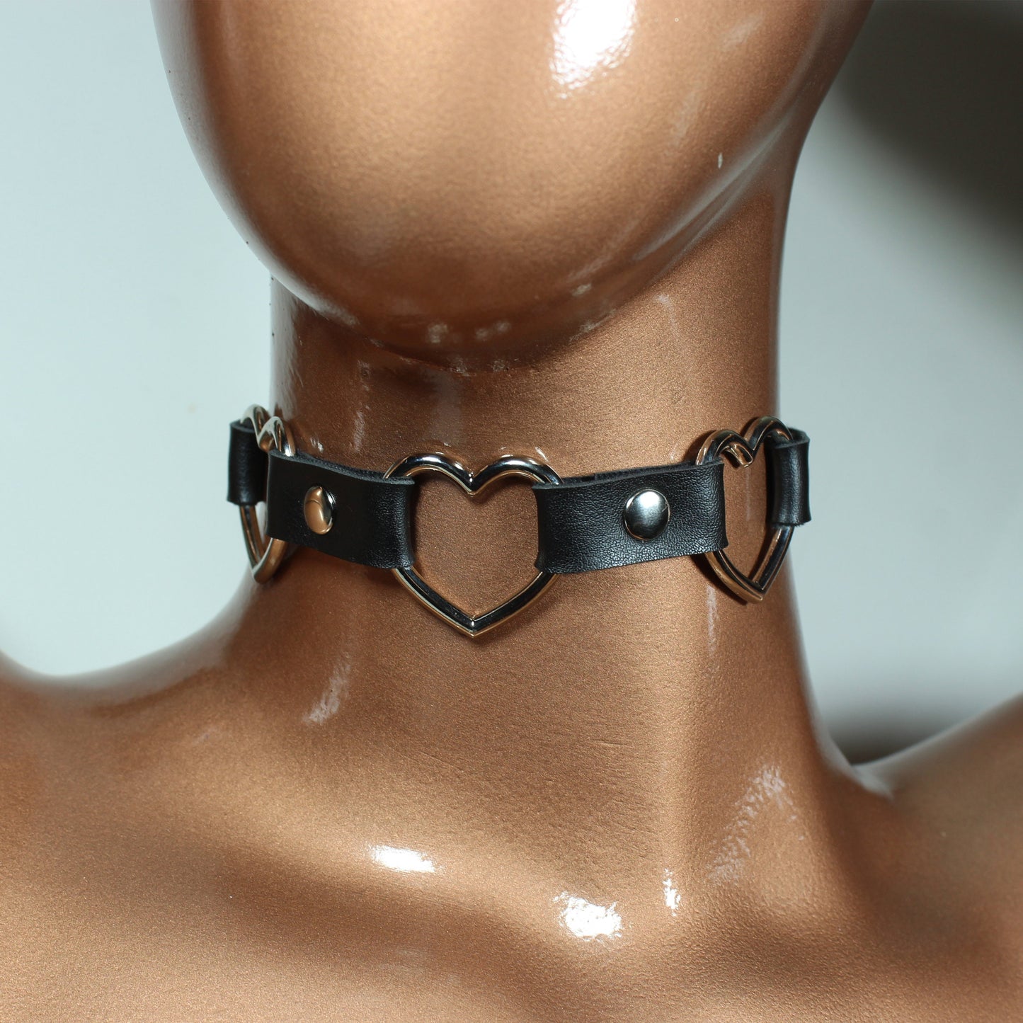 Steampunk Jewelry,  Witchy Necklace,  Heart Collar,  Goth Jewelry,  Steampunk,  Self Bondage,  Heart Choker,  Leather Jewelry, Leather Accessories