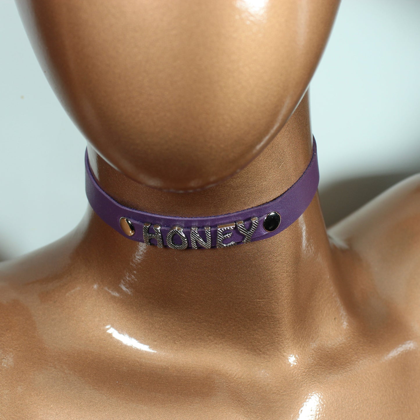 Leather Choker,  Cosplay Costume,  Minimalist Jewelry,  Gothic Necklace,  Day Collar,  Human Collar,  Name Necklace,  Collar, Costume Accessories