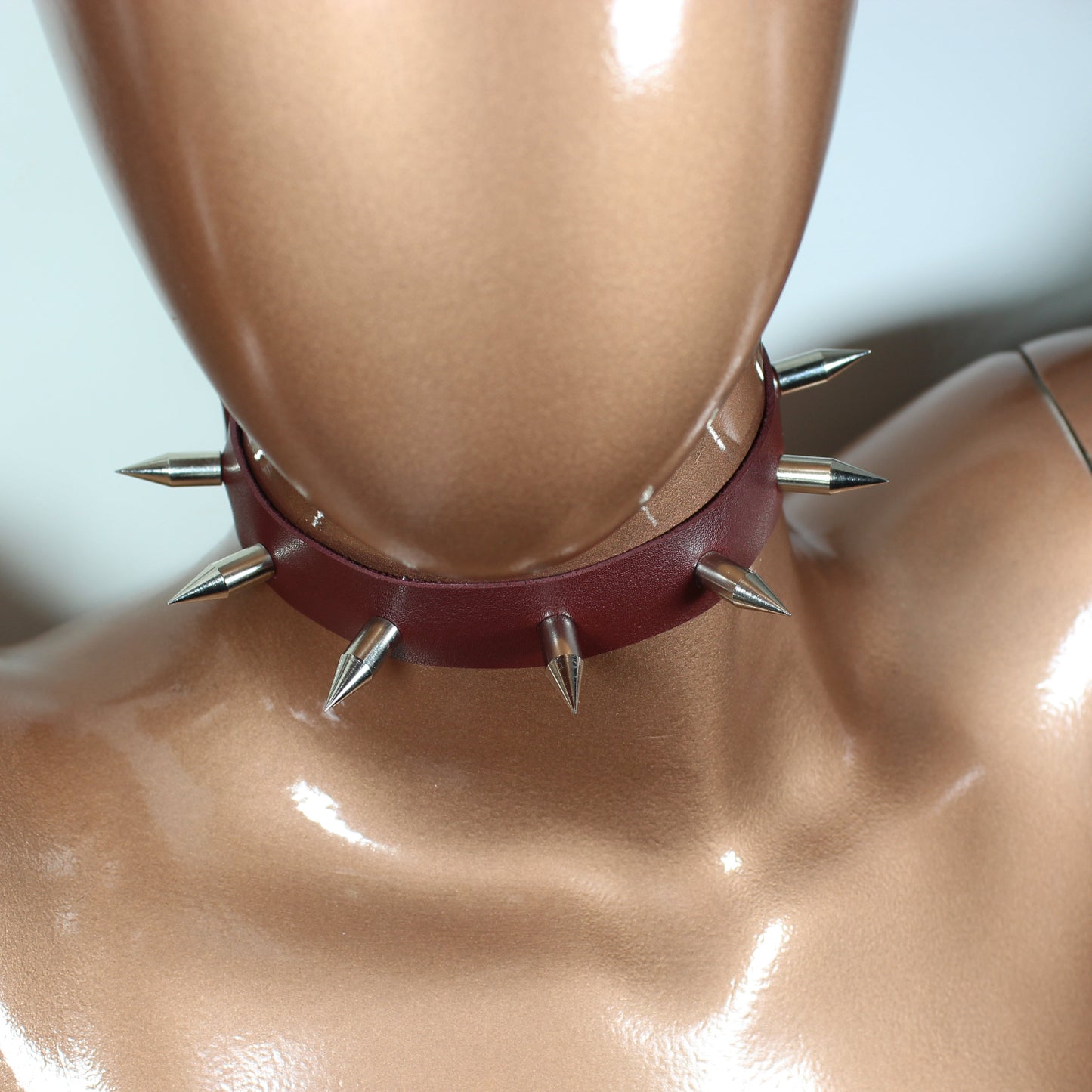 Spiked Collar Choker, Gothic Witchy Necklace