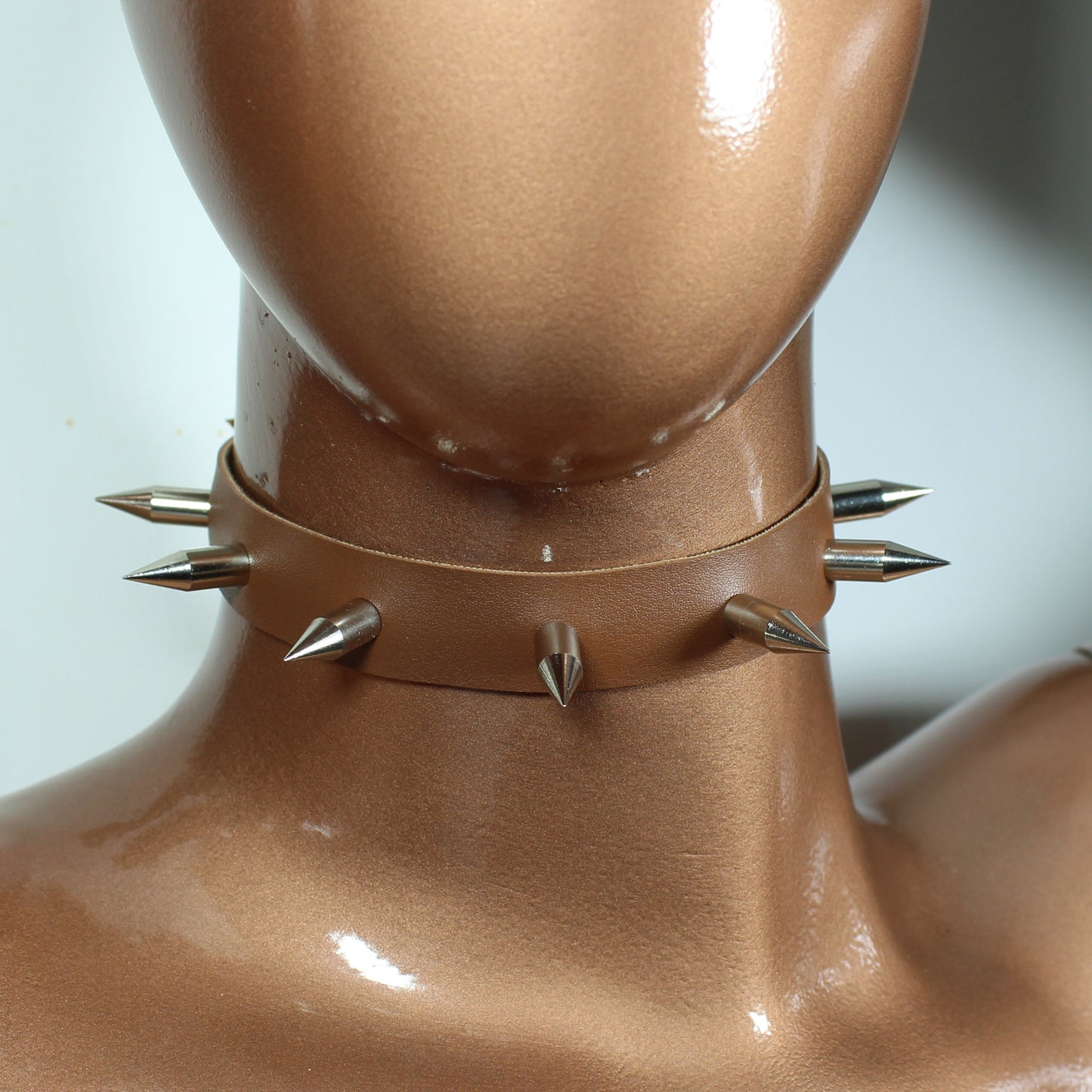 Spike Choker Collar, Goth Steampunk Necklace