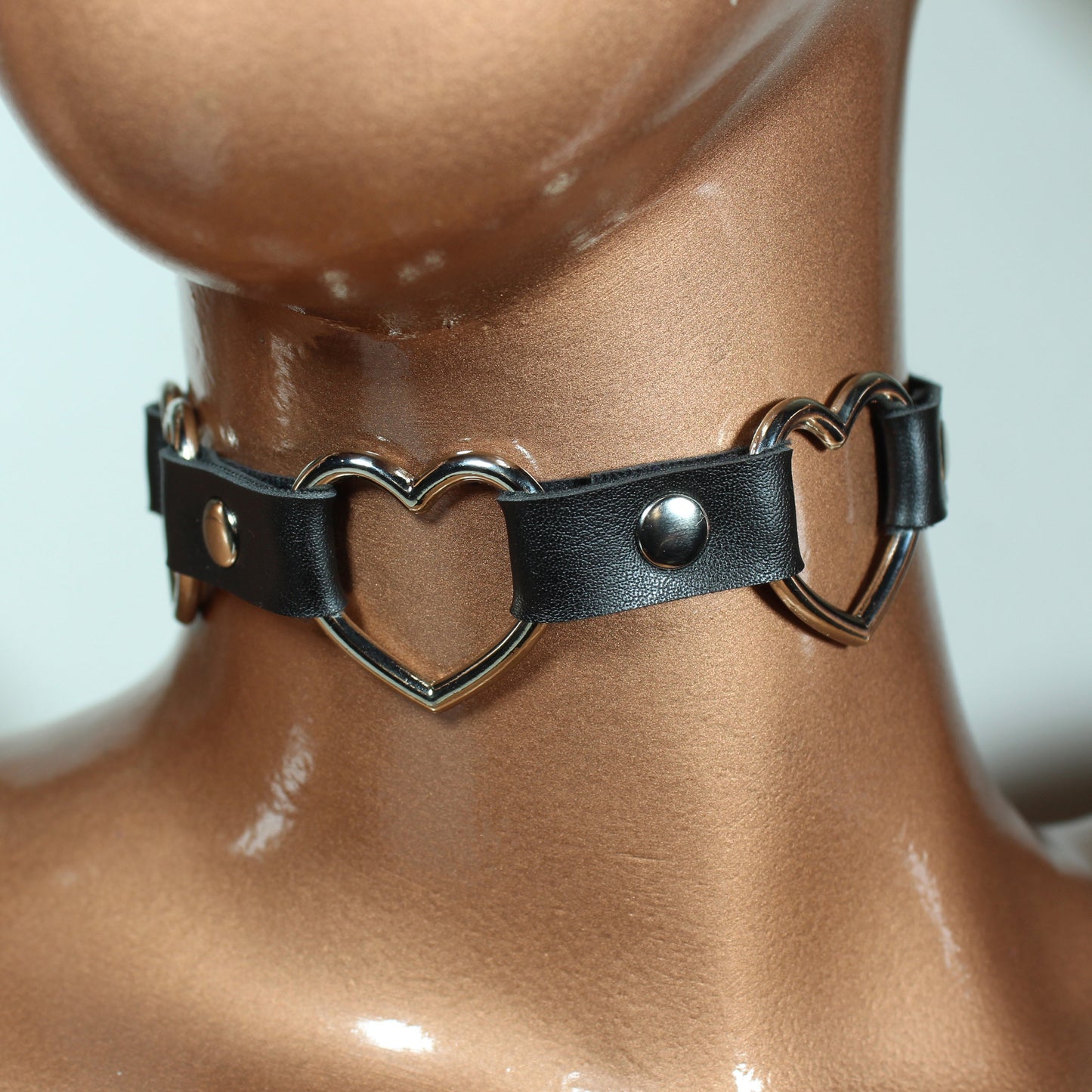Steampunk Jewelry,  Witchy Necklace,  Heart Collar,  Goth Jewelry,  Steampunk,  Self Bondage,  Heart Choker,  Leather Jewelry, Leather Accessories