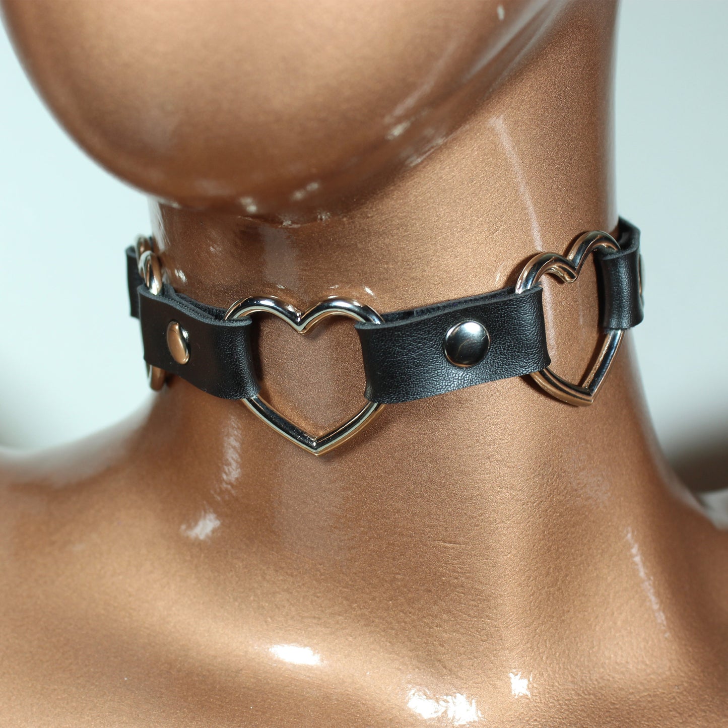Steampunk Jewelry,  Witchy Necklace,  Heart Collar,  Goth Jewelry,  Steampunk,  Self Bondage,  Heart Choker,  Leather Jewelry, Leather Accessories