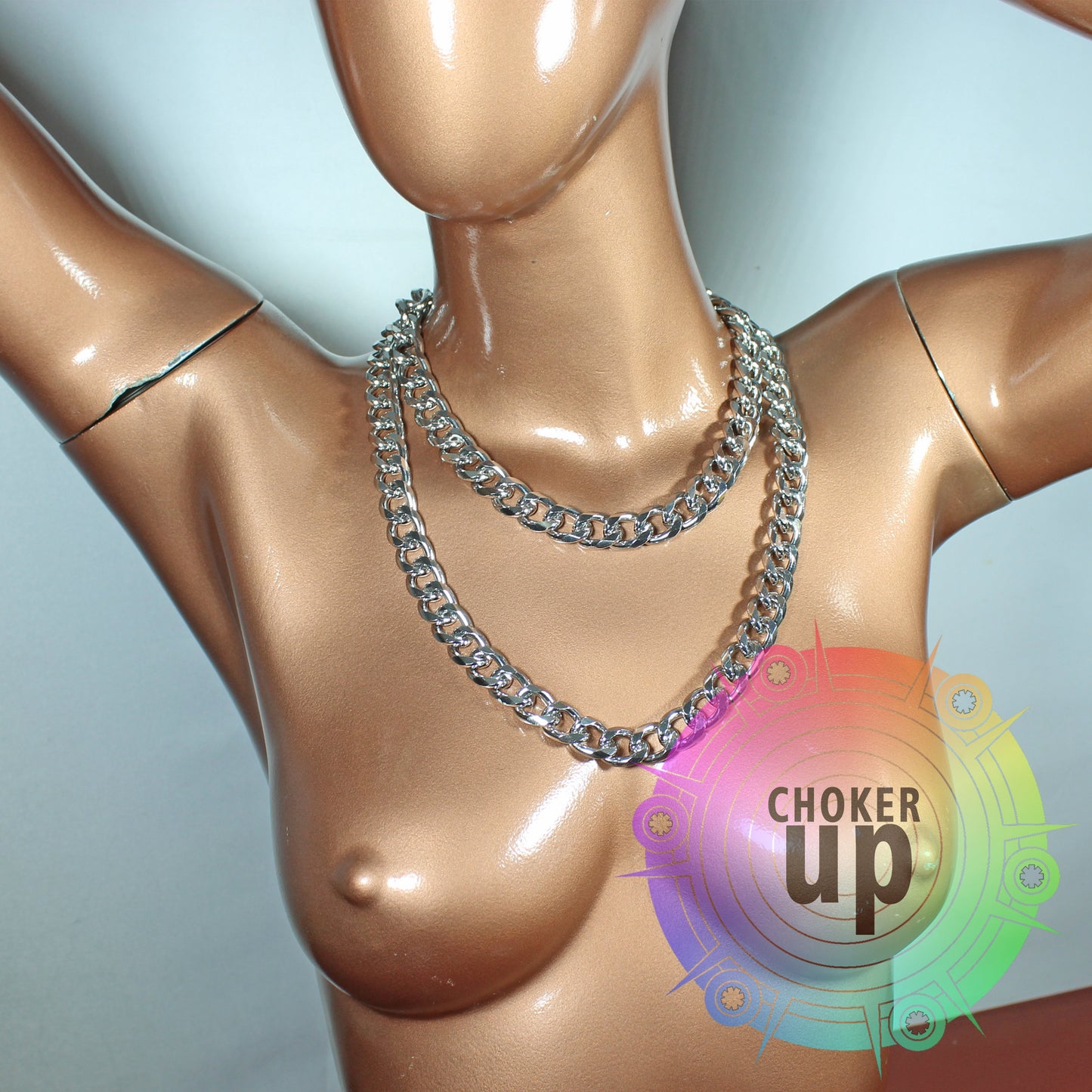 Chain Choker, Human Collar, Cosplay Costume, Custom Size