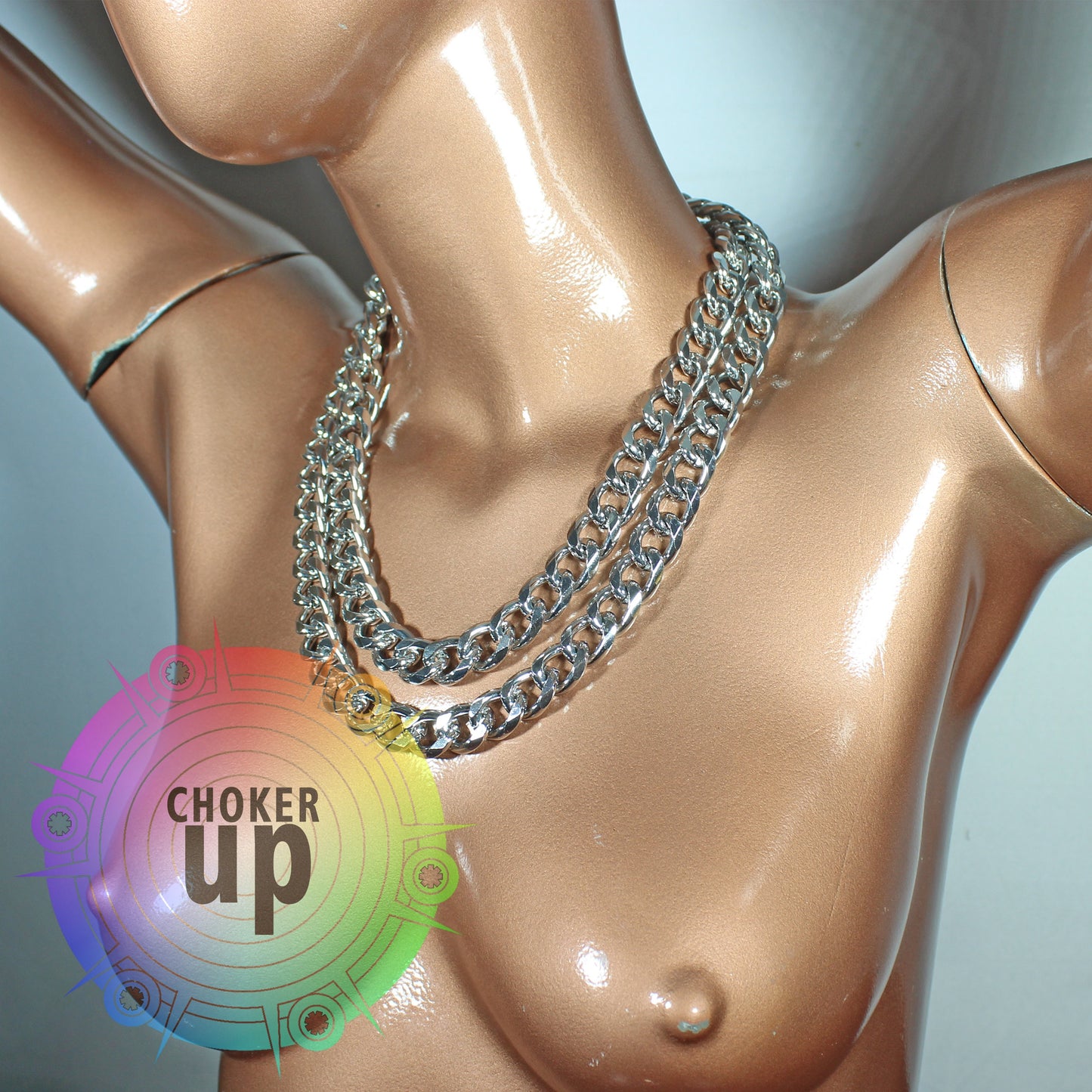Chain Choker, Human Collar, Cosplay Costume, Custom Size