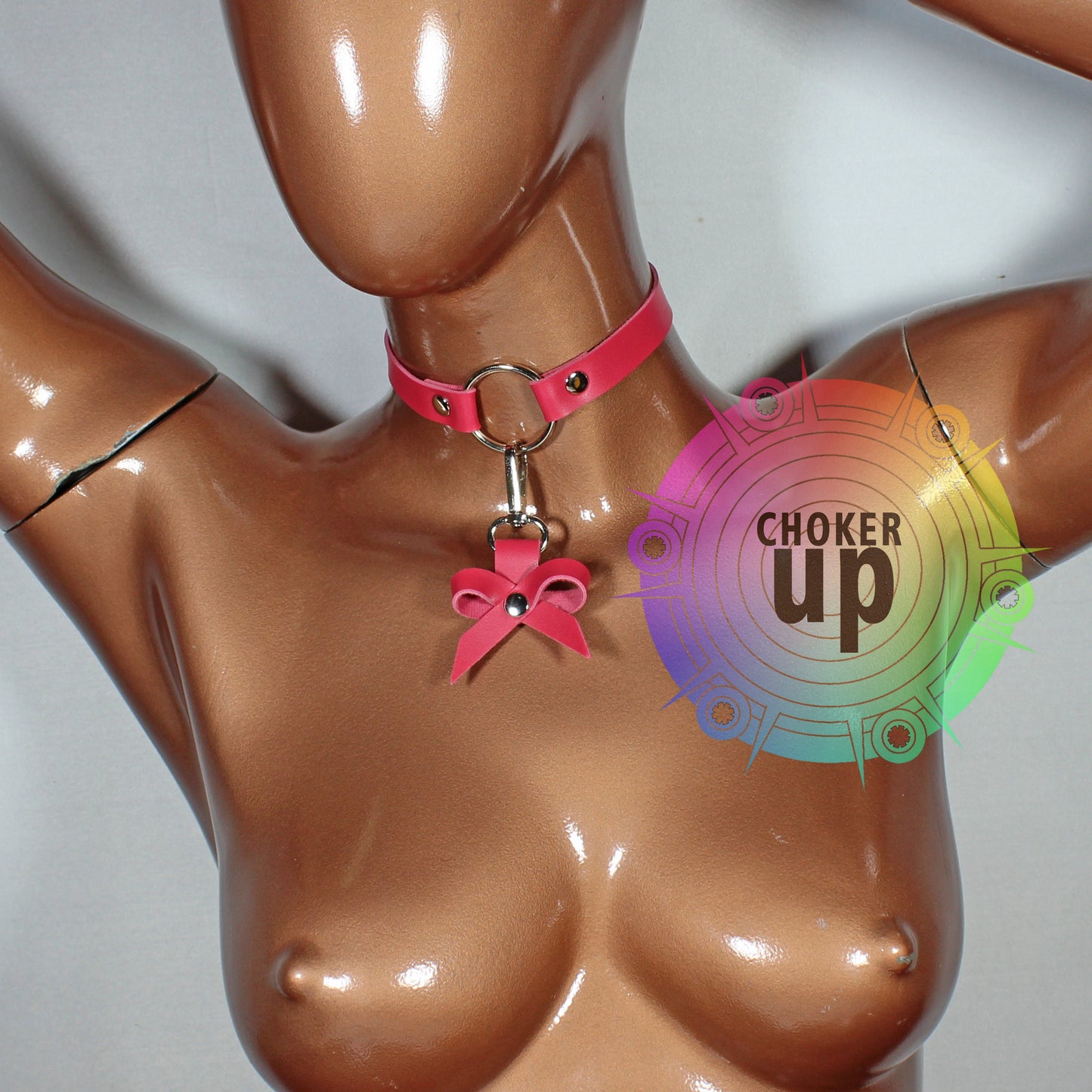 Red Ribbon Choker, Gothic Day Collar, Bow Pendant