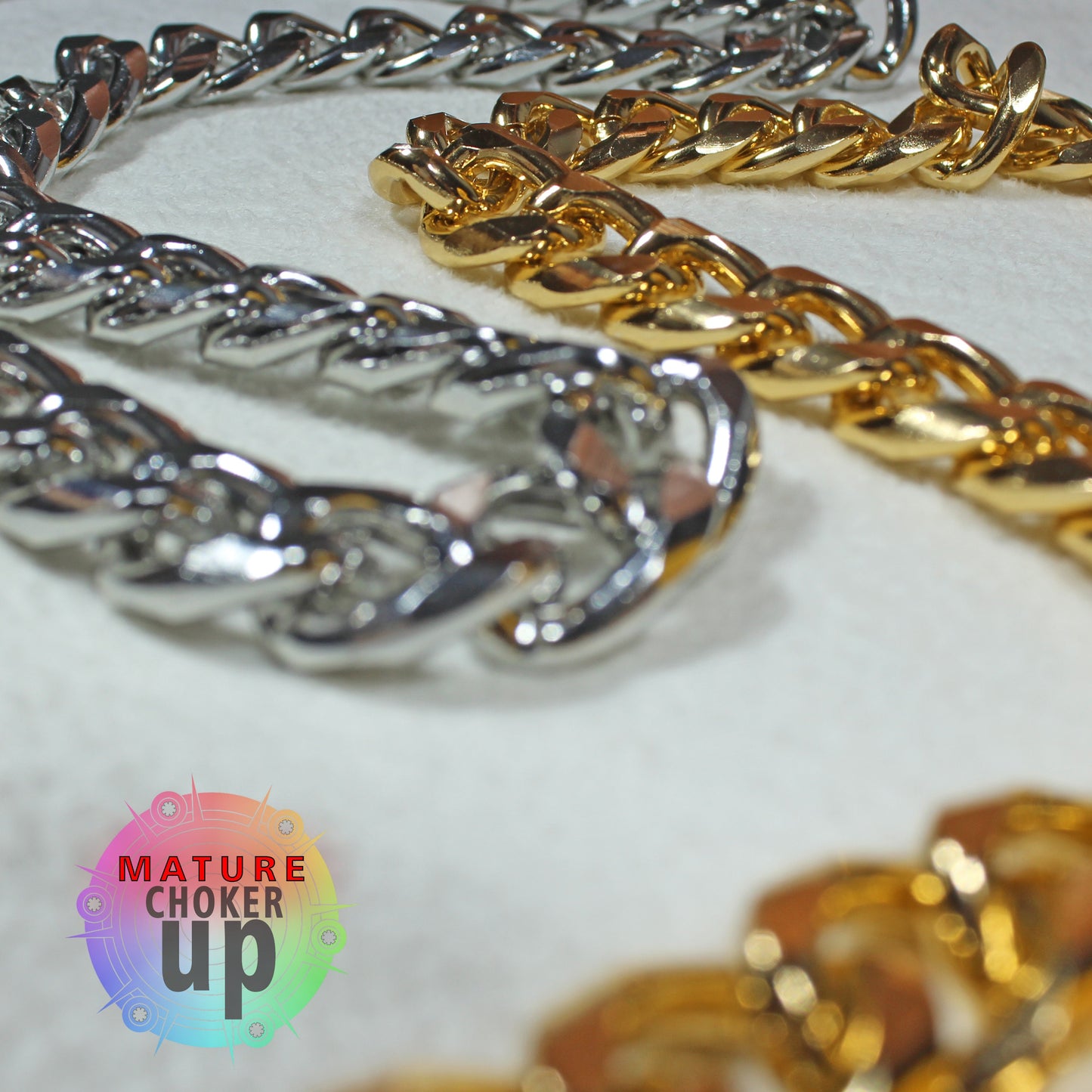 Mens Thick Chain Choker, Costume Collar, Hippie Jewelry