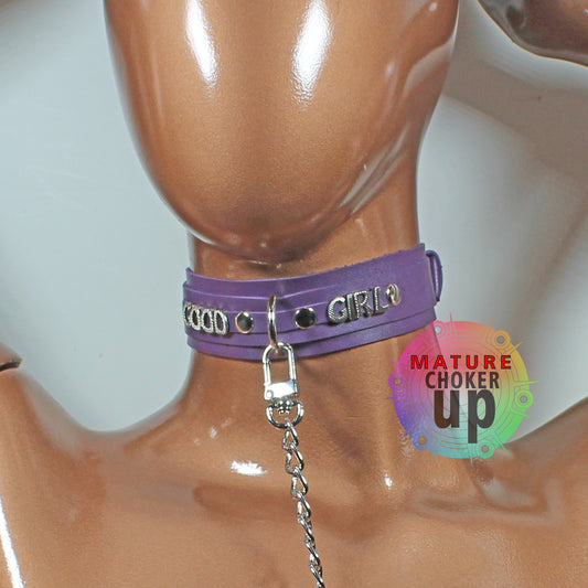 Custom Collar, Day Collar, Collar For Women, BDSM Collar, Collar and Leash, Personalized Collar, Leather Choker, Custom Sub Collar