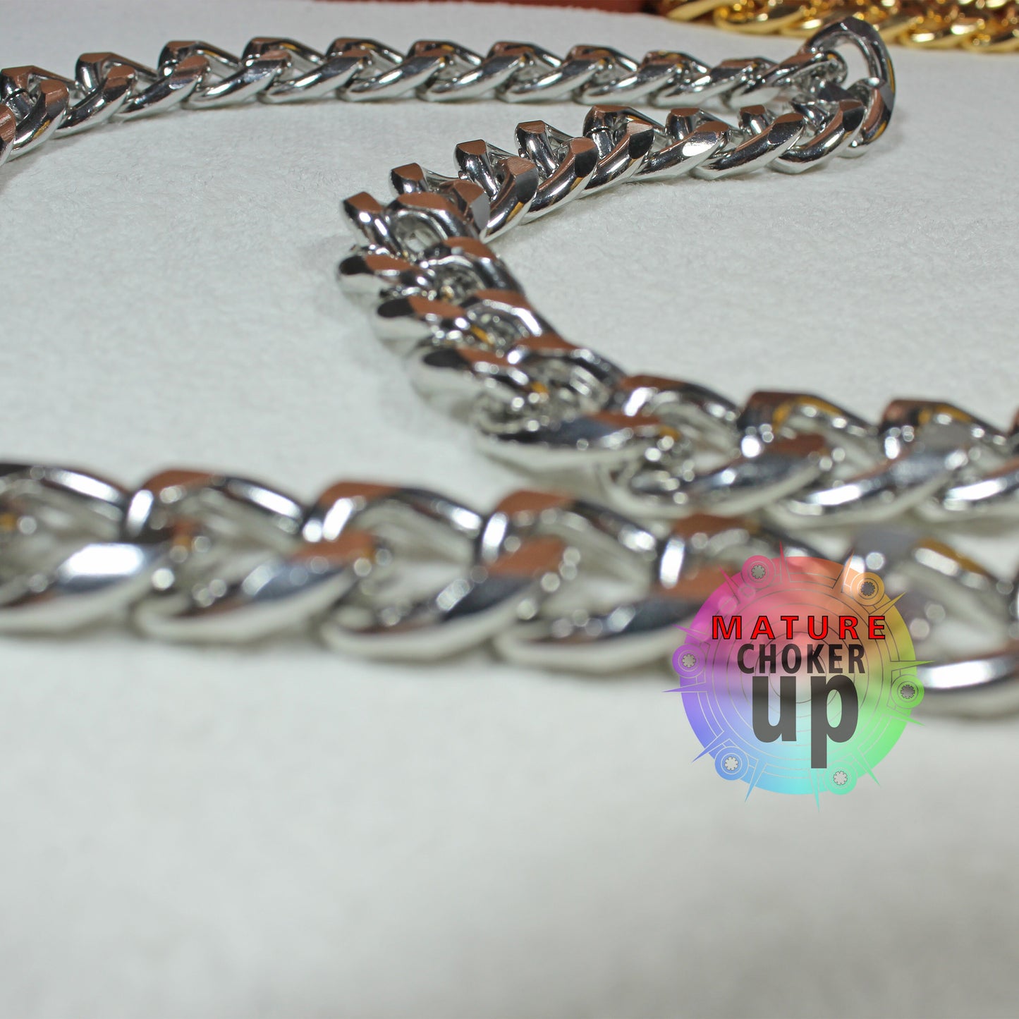 Mens Thick Chain Choker, Costume Collar, Hippie Jewelry