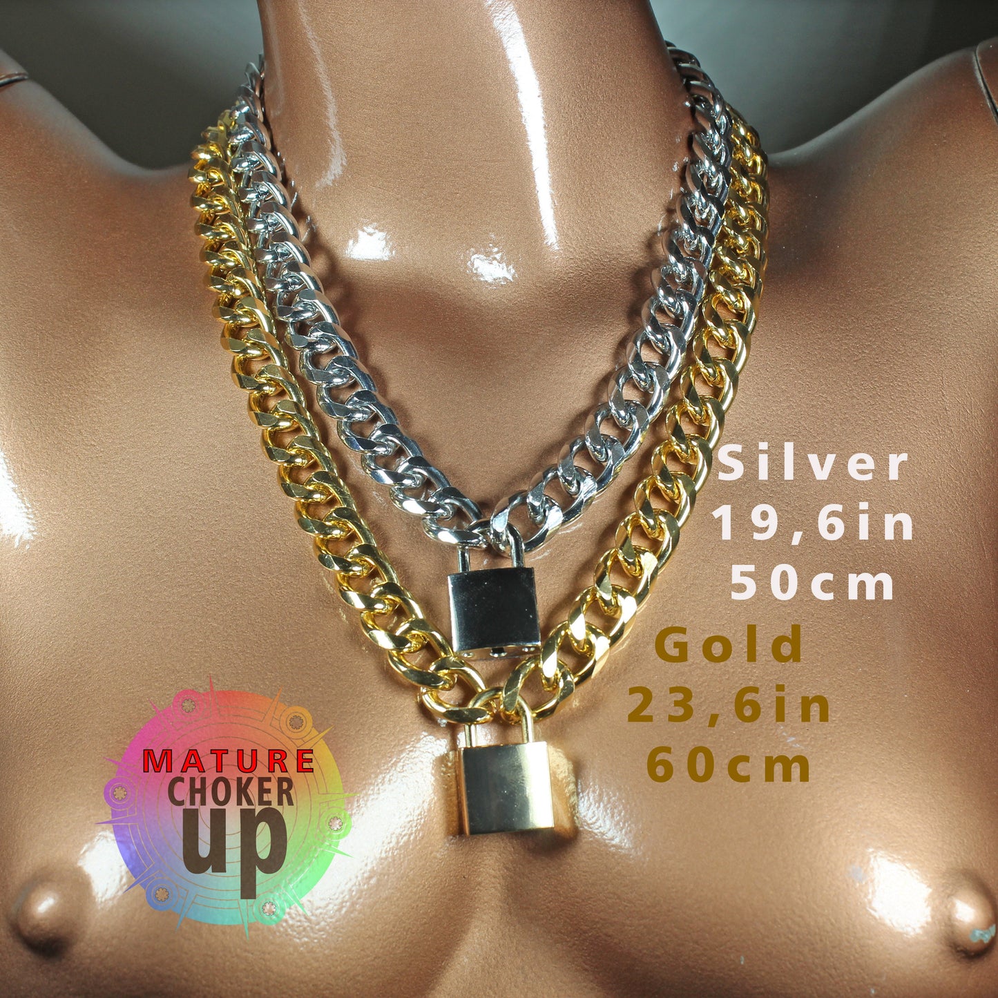 Thick Chain,  Choker Necklace,  Gothic Choker,  Locking Collar,  Steampunk,  Style Collar,  Locked Collar,  Thick Chain Choker, Chain Collar