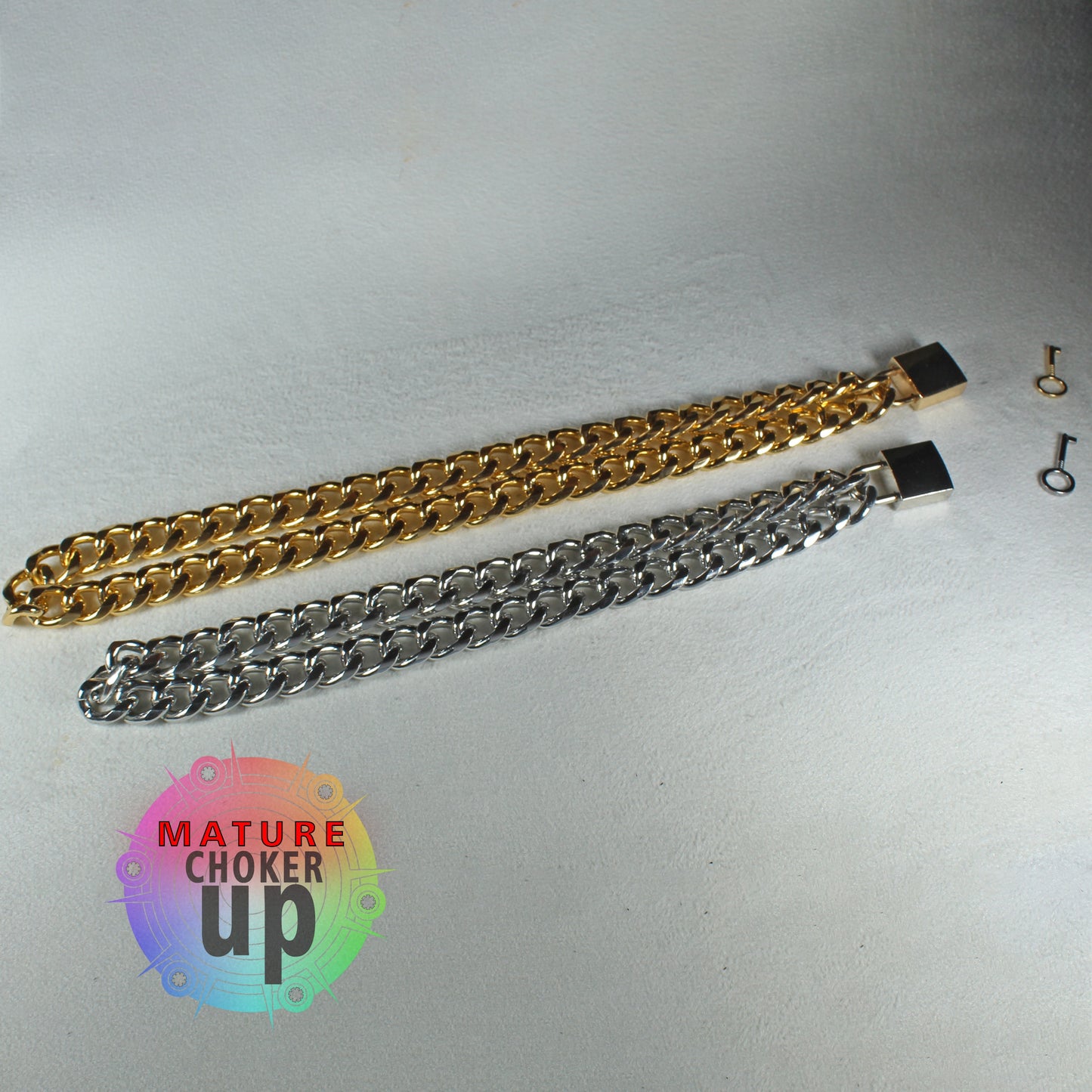 Thick Chain Collar, Locking Choker, Gifts For Men