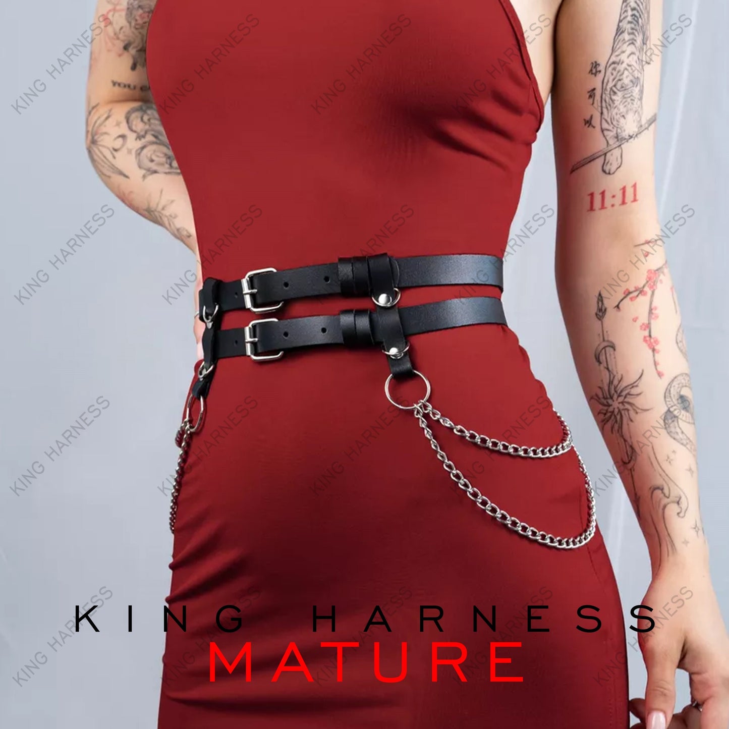 Rave Body Jewelry, Goth Chain Belt, Festival Waist Harness, Festival Belt for Women, Leather Chain Belt, Handmade Leather Belt,Harness Women