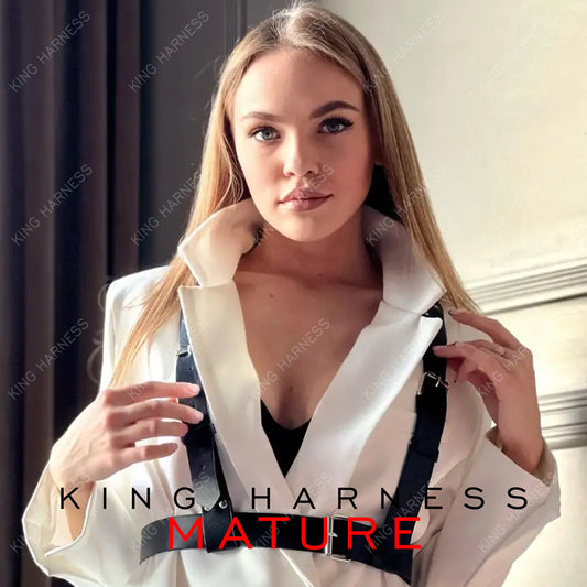 Womens Black Leather Chest Harness, Underbust Harness, Plus Size Harness for Women, Harness Over Dress, Shoulder Harness, Leather Chest Belt