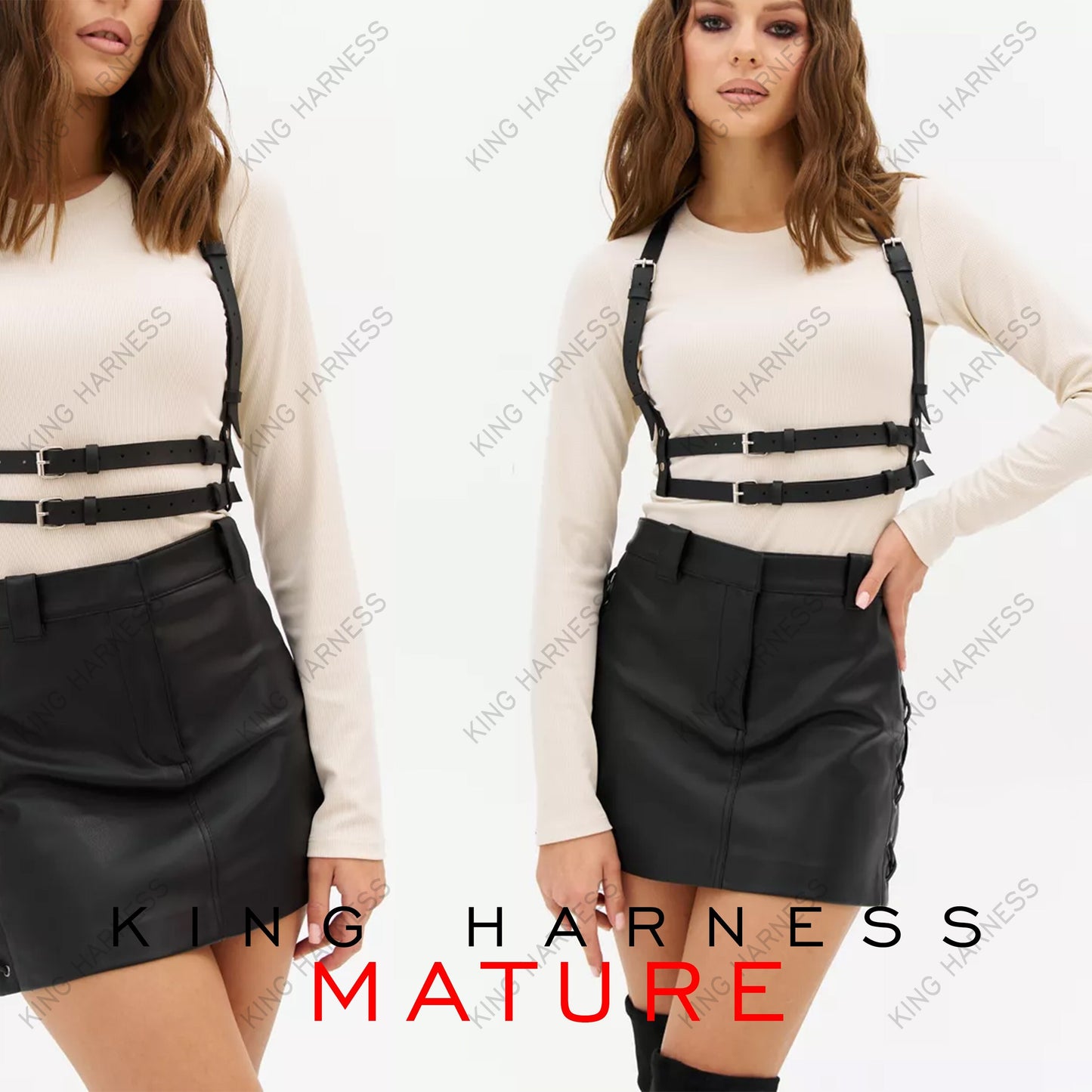 Wearable Harness, Leather Chest Harness Black, Leather suspender harness, Gothic Harness, Belt With Shoulder Strap, Leather Shoulder Harness