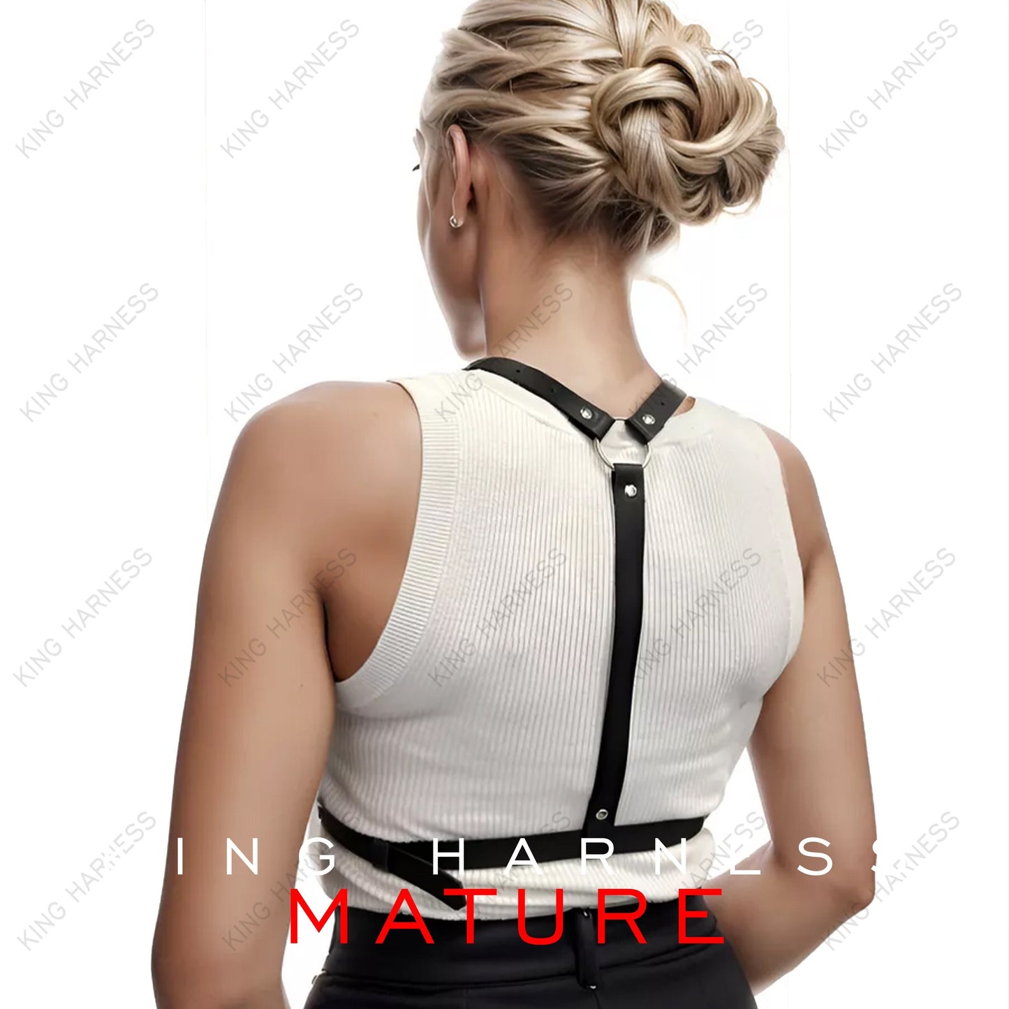 Chest Harness, Adjustable Outfit Harness, Suspender Harness, Belt Harness, Wrap Harness, Black Leather Body Fashion Harness