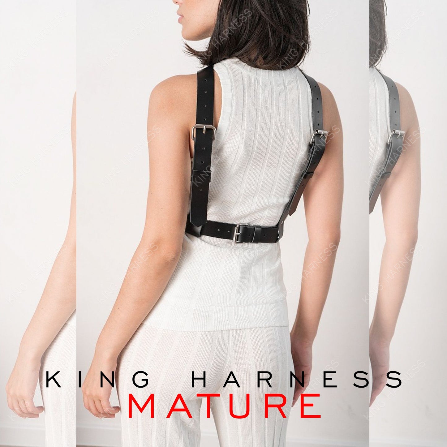 2 in 1 Chest Harness, Chest Strap Leather, Waist Harness Belt, Plus Size Leather, Elegant Dress Belt, Mens Dress Harness, Art Harness