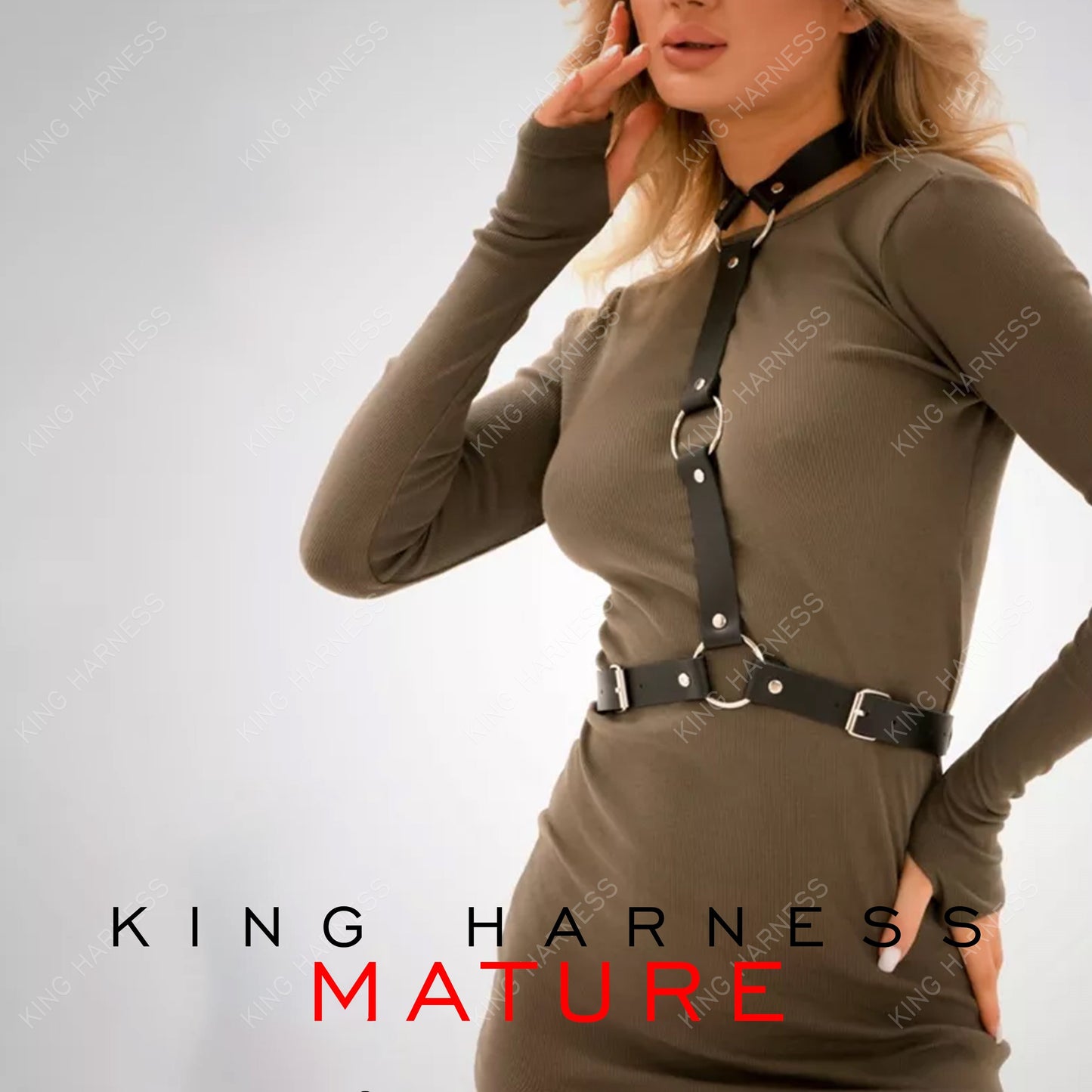 Adjustable Leather Waist Harness For Women, Christmas Gift, Rave Outfit, Girl Frends Gift, Gothic Punk Choker Necklace, Festival Accessory