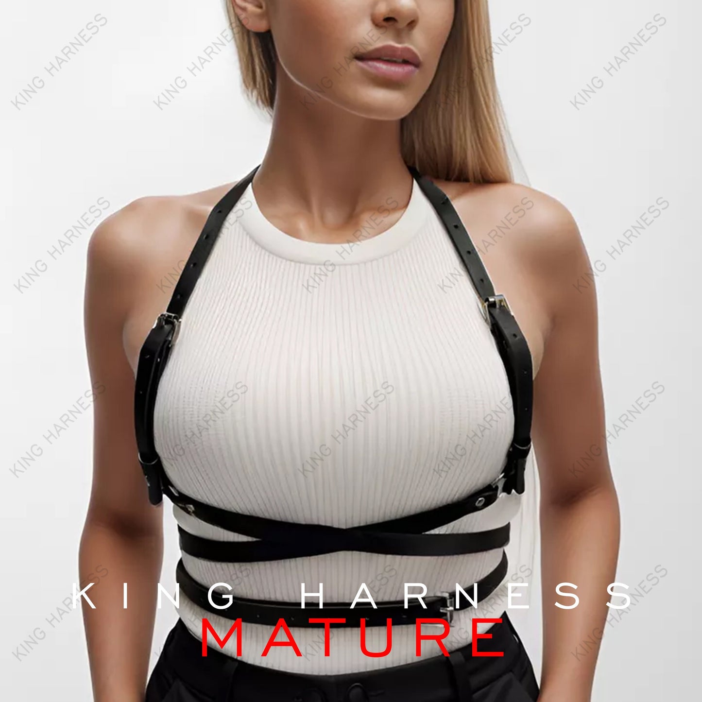 Body Top Harness, Harness Alt Style, Leather Harness For Women, Strappy Shoulder Harness, Harness Materials, Fashion Strap Creation