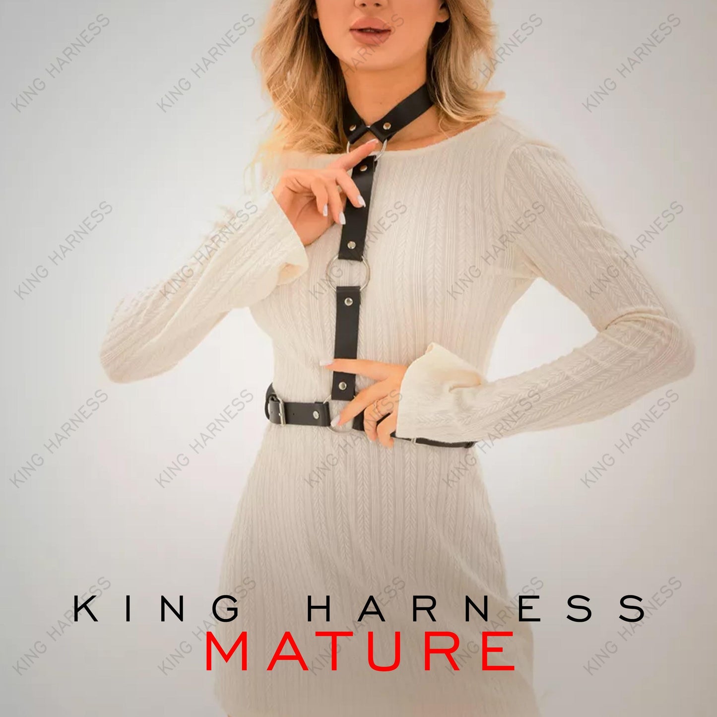 Adjustable Leather Waist Harness For Women, Christmas Gift, Rave Outfit, Girl Frends Gift, Gothic Punk Choker Necklace, Festival Accessory