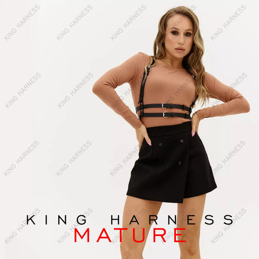 Wearable Harness, Leather Chest Harness Black, Leather suspender harness, Gothic Harness, Belt With Shoulder Strap, Leather Shoulder Harness