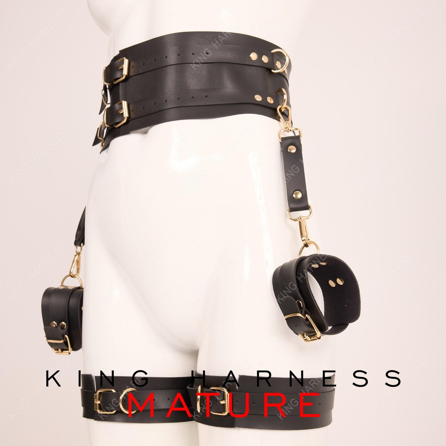 Cuffs For Slave, Bonda Butt Harness, Thigh Harness, Belt With Cuffs, Garter Belts Lingerie, BDSM Cuffs Bracelet, Leather Harnesses For Woman