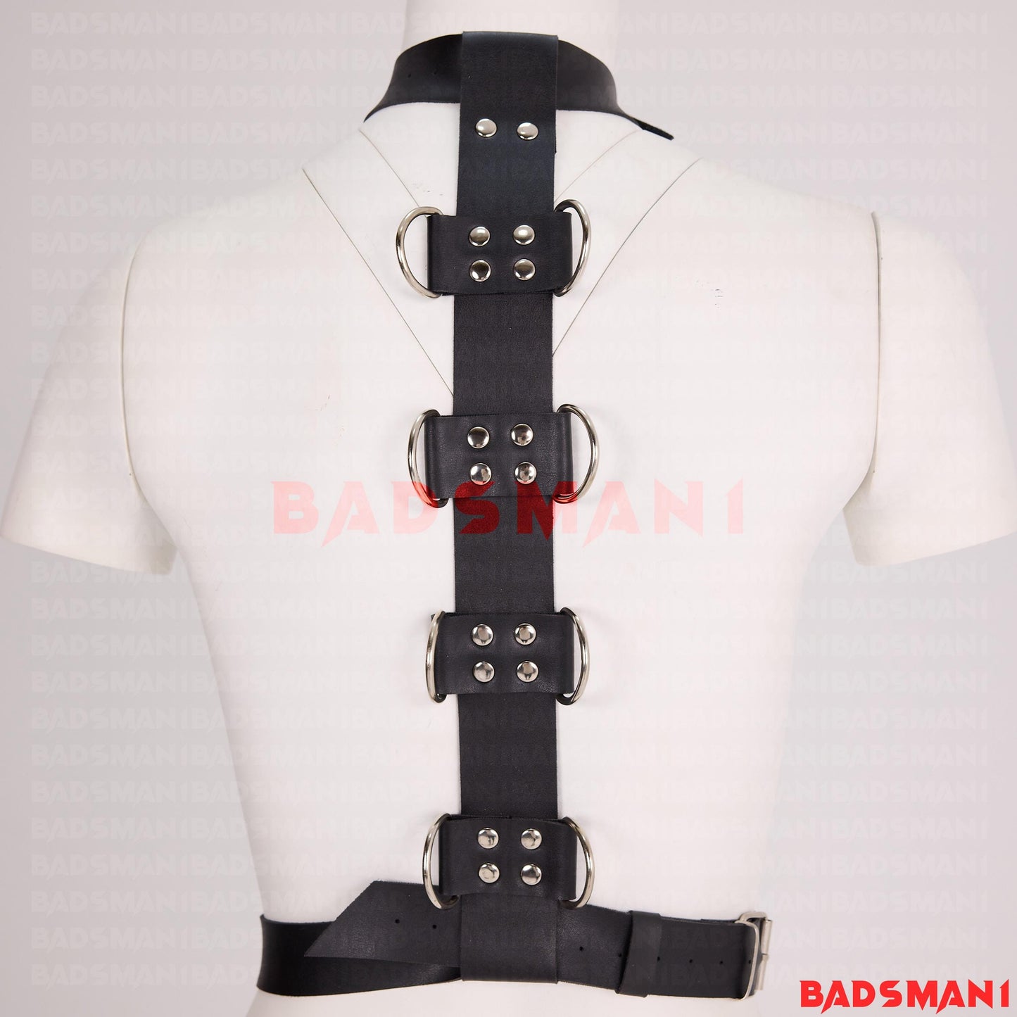 Handmade Leather BDSM Back Restraint Harness, Heavy Duty Bondage, Back Bondage, Neck to Back Hogtie Restraint, Custom Bdsm Set, Cuffs Set