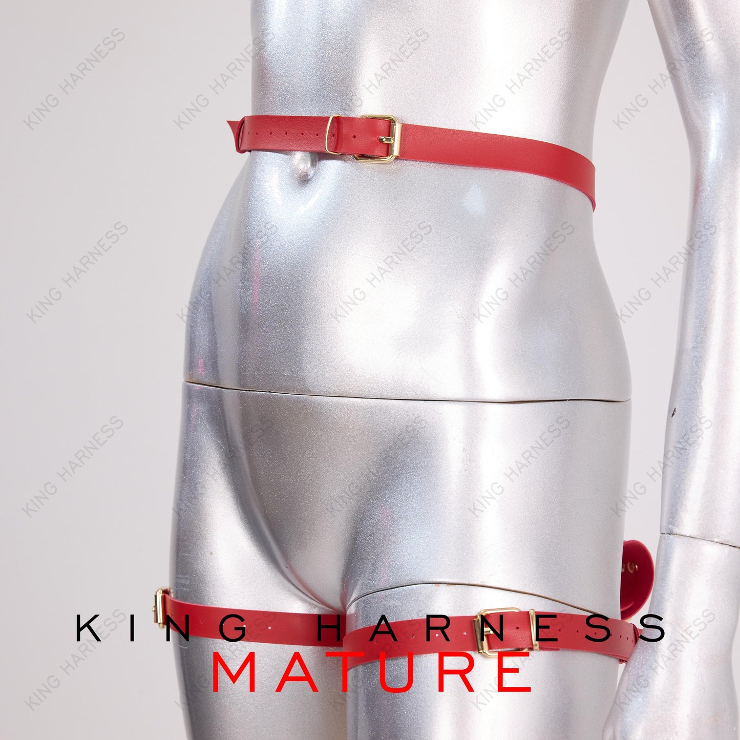 Fashion Thigh Harness, Black Leather Garter Belt with Cuffs and Restraints, Leather Garter Belts, Leather Outfit, Unisex Harness Belt, Punk