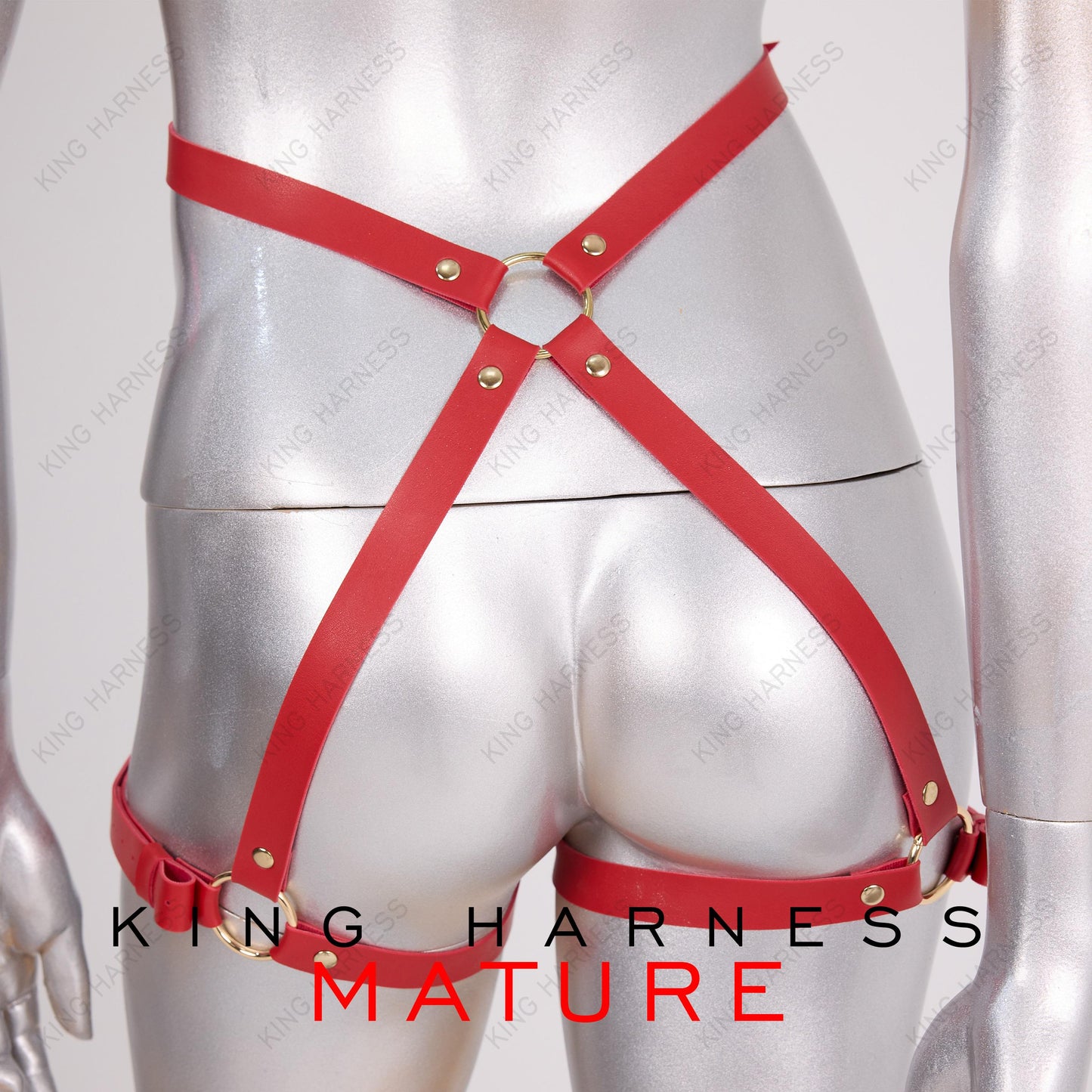 Fashion Thigh Harness, Black Leather Garter Belt with Cuffs and Restraints, Leather Garter Belts, Leather Outfit, Unisex Harness Belt, Punk