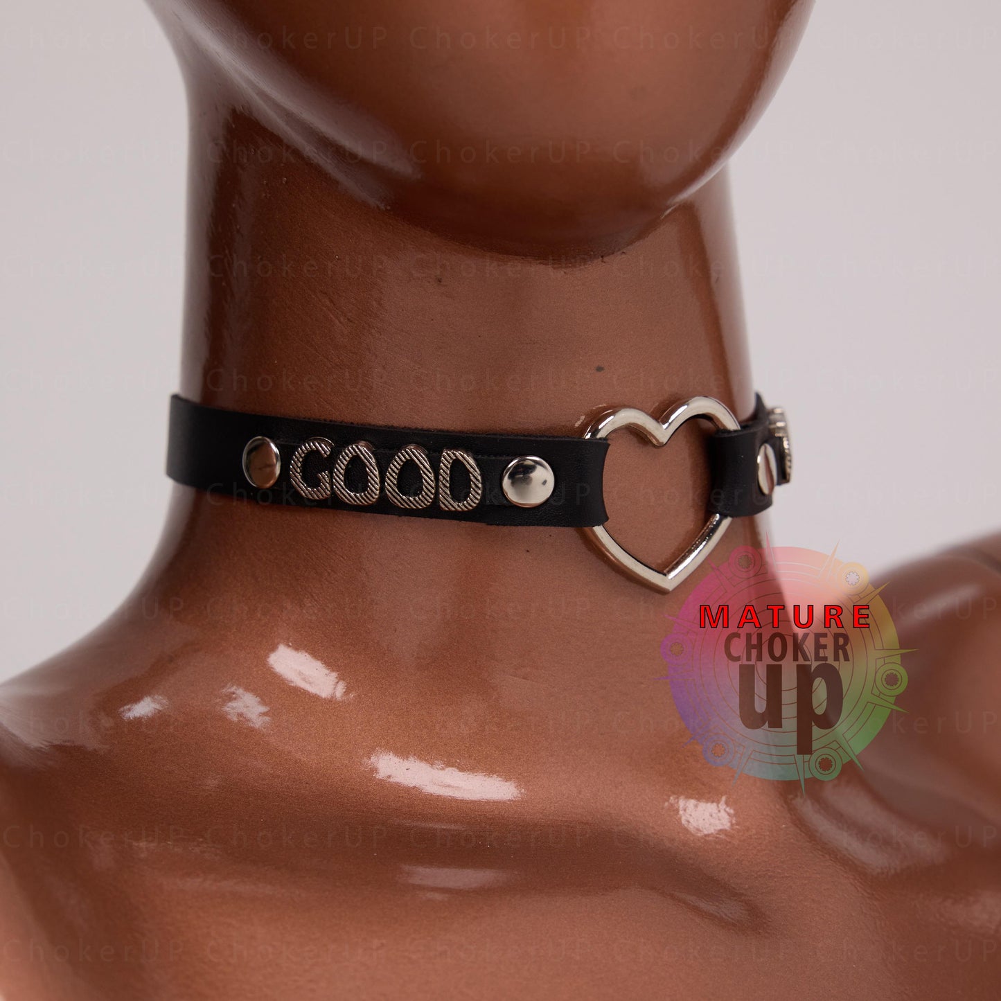 Custom Heart Choker, Personalized Choker, Name Necklace Choker, Harness Choker, Valentines Gift, Anniversay Gift, Punk Style Choker
