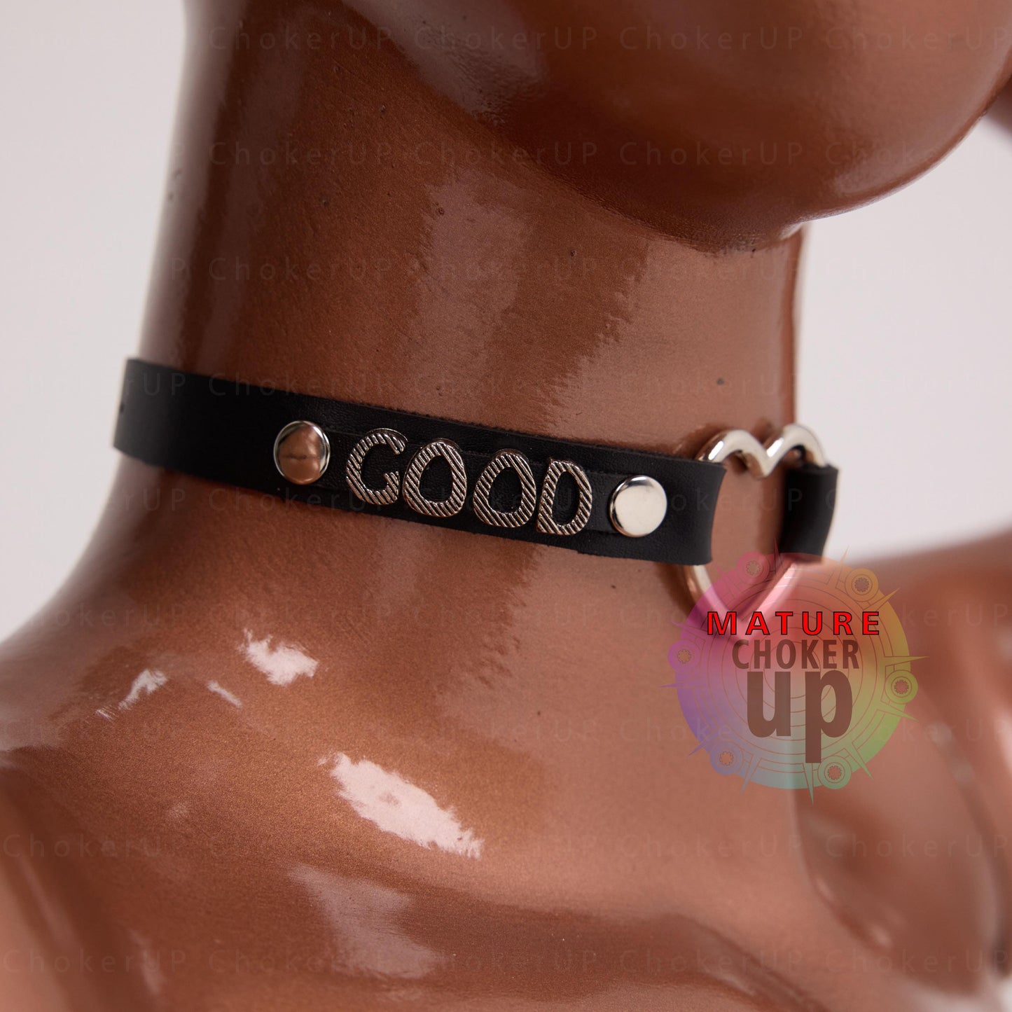 Custom Heart Choker, Personalized Choker, Name Necklace Choker, Harness Choker, Valentines Gift, Anniversay Gift, Punk Style Choker