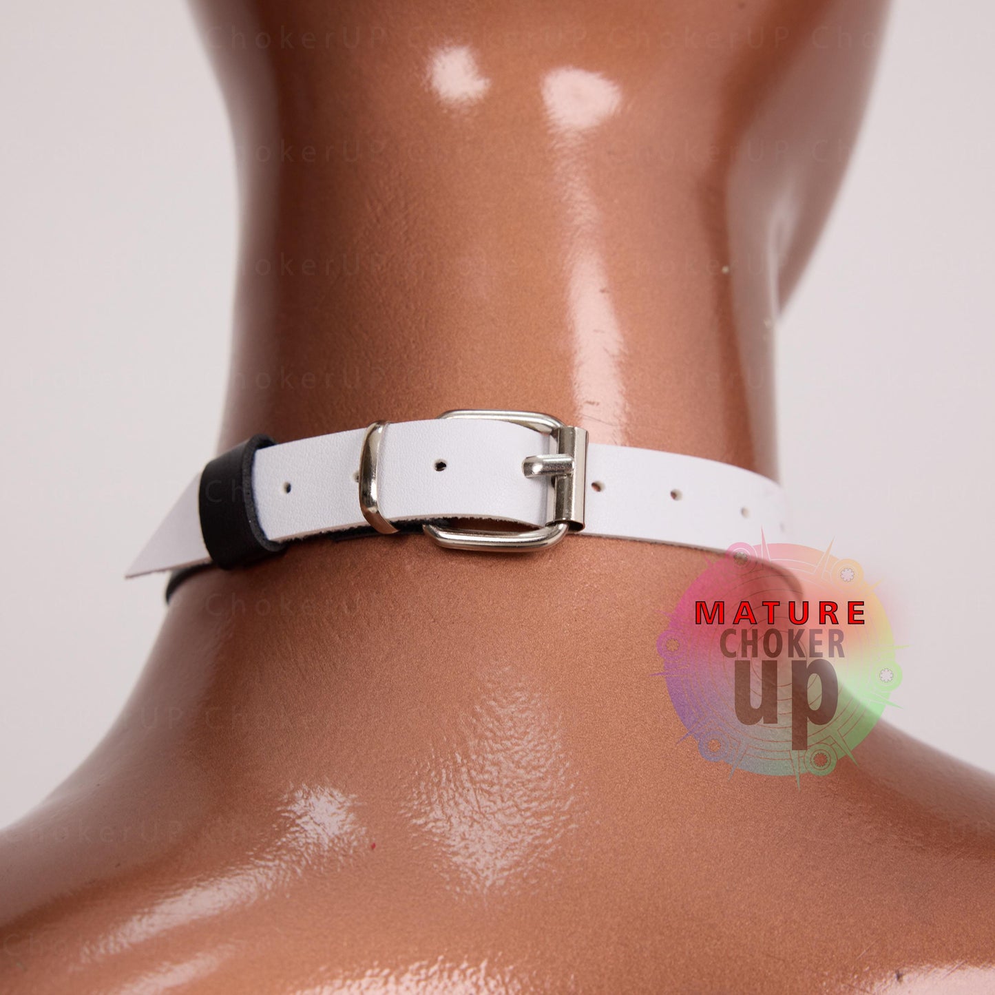 Custom Leather Choker, Personalized Name, Heart Collar, Edgy Accessory