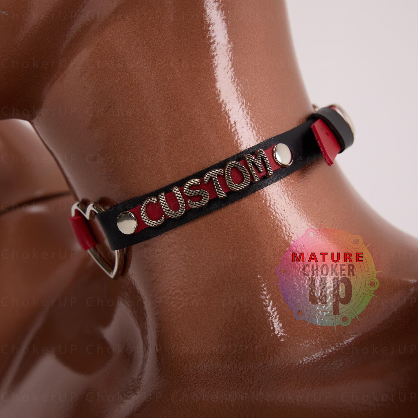 Edgy Accessories,  Custom Name Choker, Personalized Jewelry,  Choker Necklace,  Custom Heart Choker,  2 Color Leather Choker, Custom Choker
