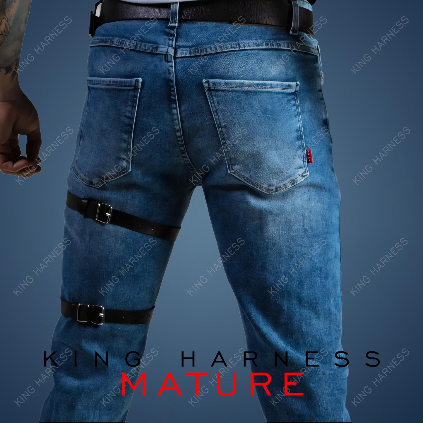 Men's Leather Leg Harness, Unisex Harness, Thigh Harness, Biker Jeans Accessories, Men Jeans Accessories, Clubwear Accessories