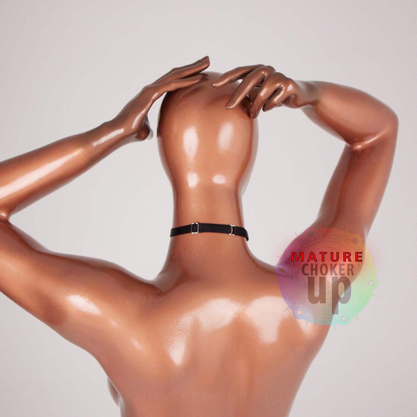 Heart Choker Necklace, Adjustable Strap, Romantic Jewelry