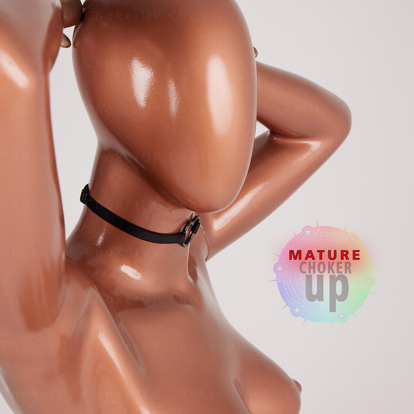 Heart Choker Necklace, Adjustable Strap, Romantic Jewelry