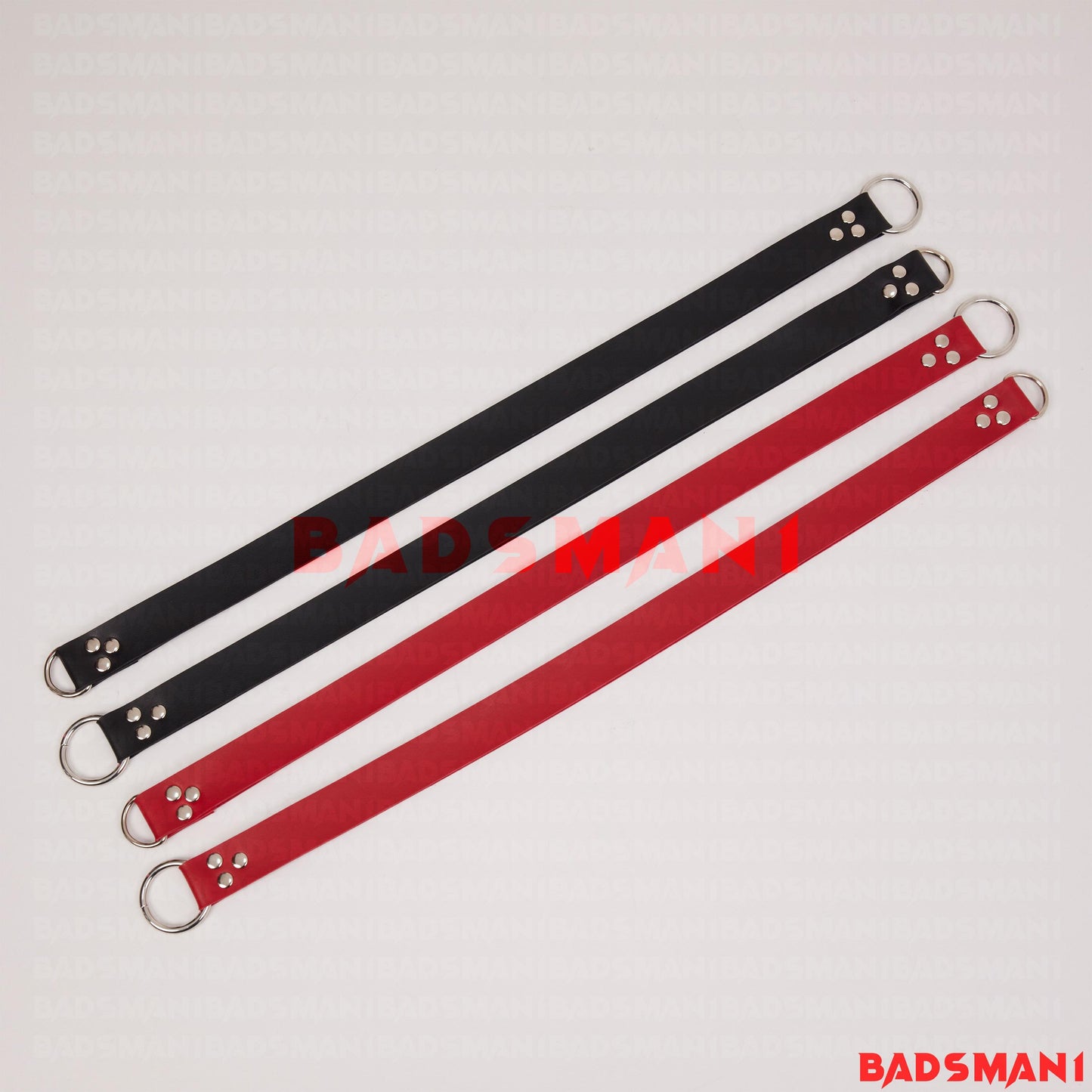 BDSM Set of 4 Bed Restraints, Four Straps for Bed Restraints, Bed Bondage Restraints, Adjustable Leather, Bondage Connectors, Bed Straps