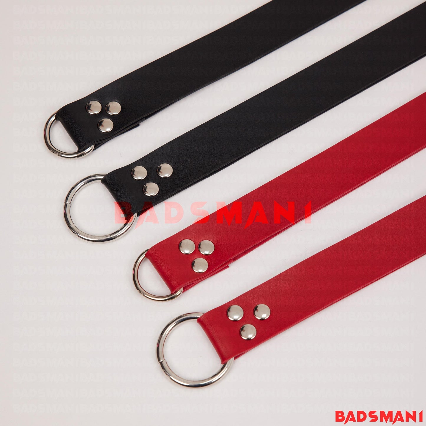 BDSM Set of 4 Bed Restraints, Four Straps for Bed Restraints, Bed Bondage Restraints, Adjustable Leather, Bondage Connectors, Bed Straps